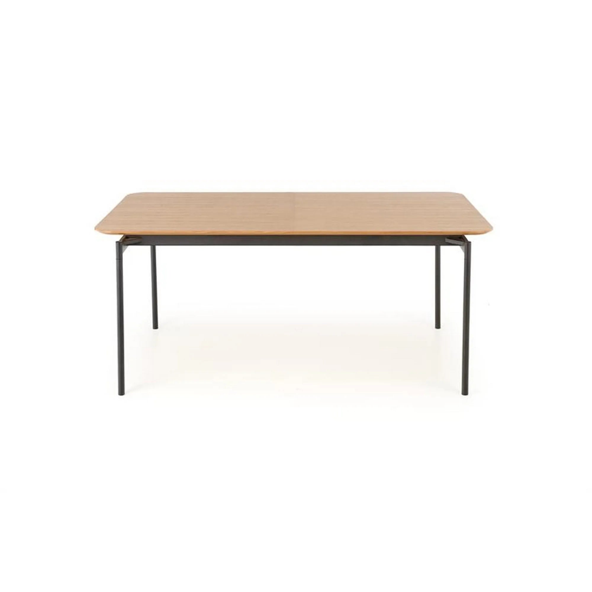 Masa extensibila SMART, stejar/negru, furnir/metal, 170/250x100x76 cm