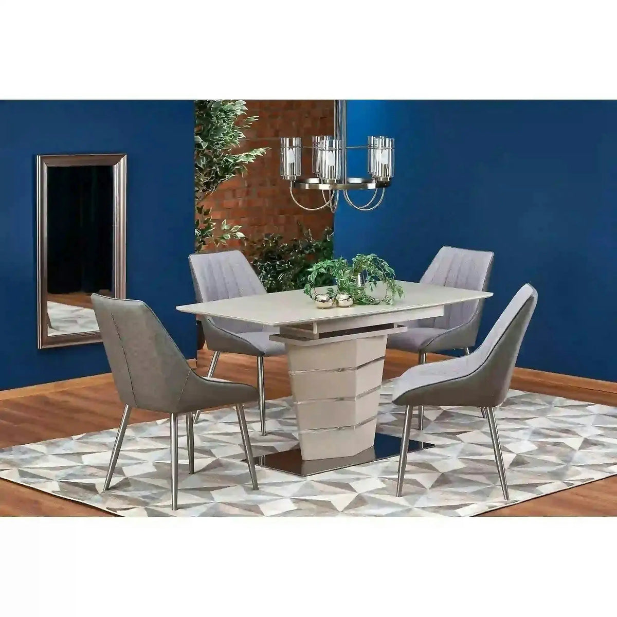 Masa extensibila SORENTO, bej, 140/180x80x76 cm