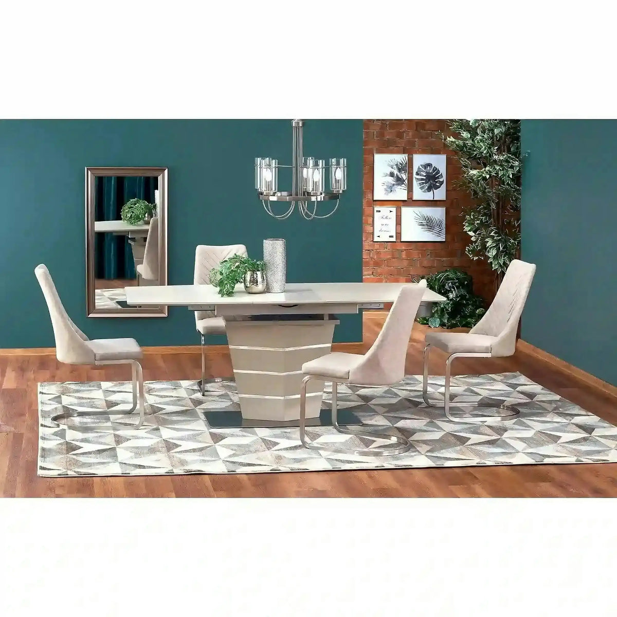 Masa extensibila SORENTO, bej, 140/180x80x76 cm