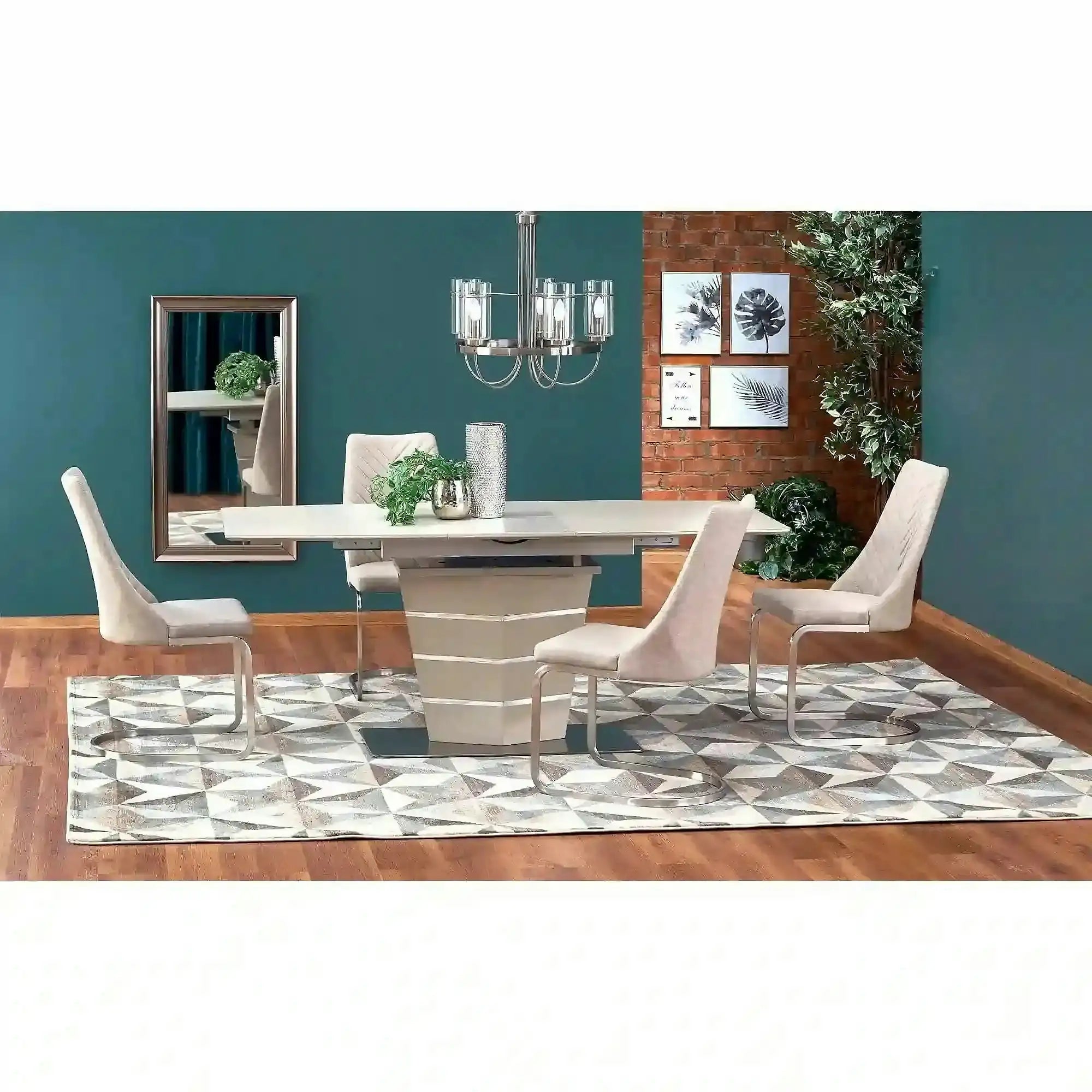Masa extensibila SORENTO, bej, 140/180x80x76 cm