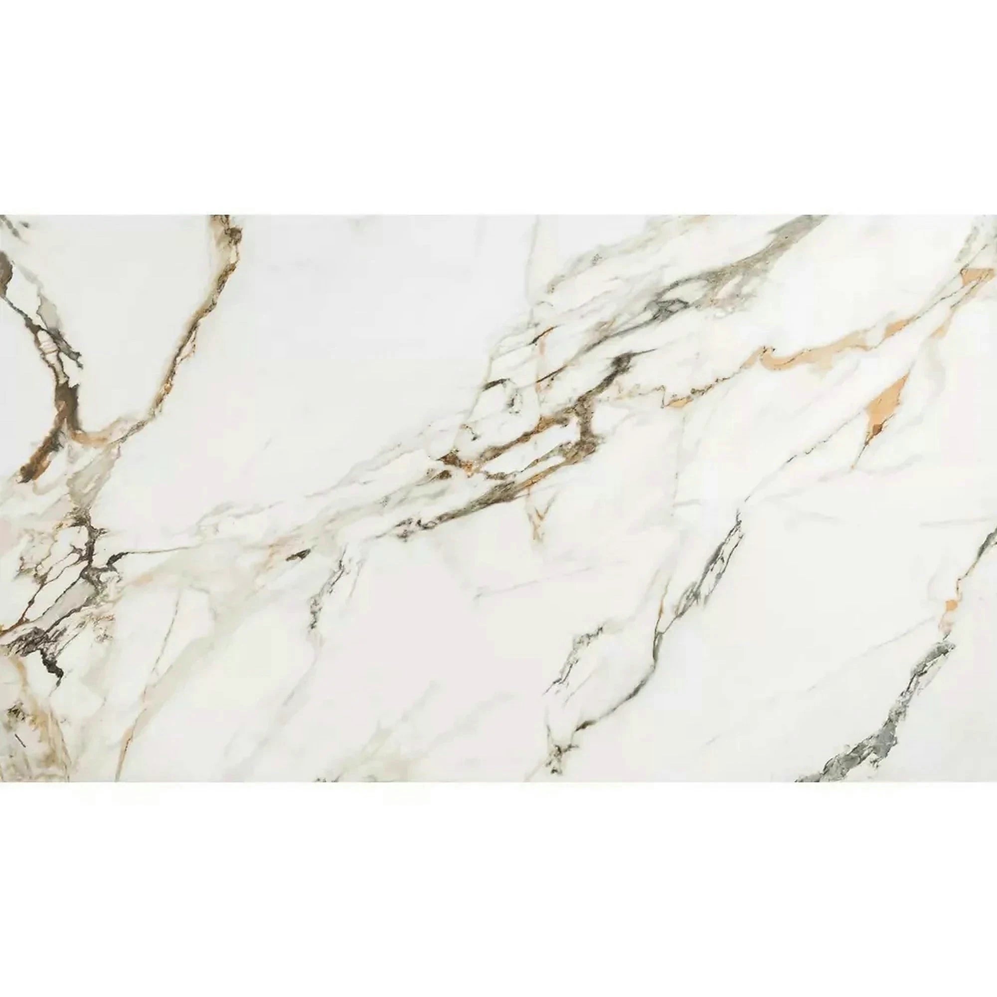 Masa extensibila sticla securizata COLUMBUS, alb cu efect de marmura/negru, sticla/ceramica/metal, 160/240x90x76 cm