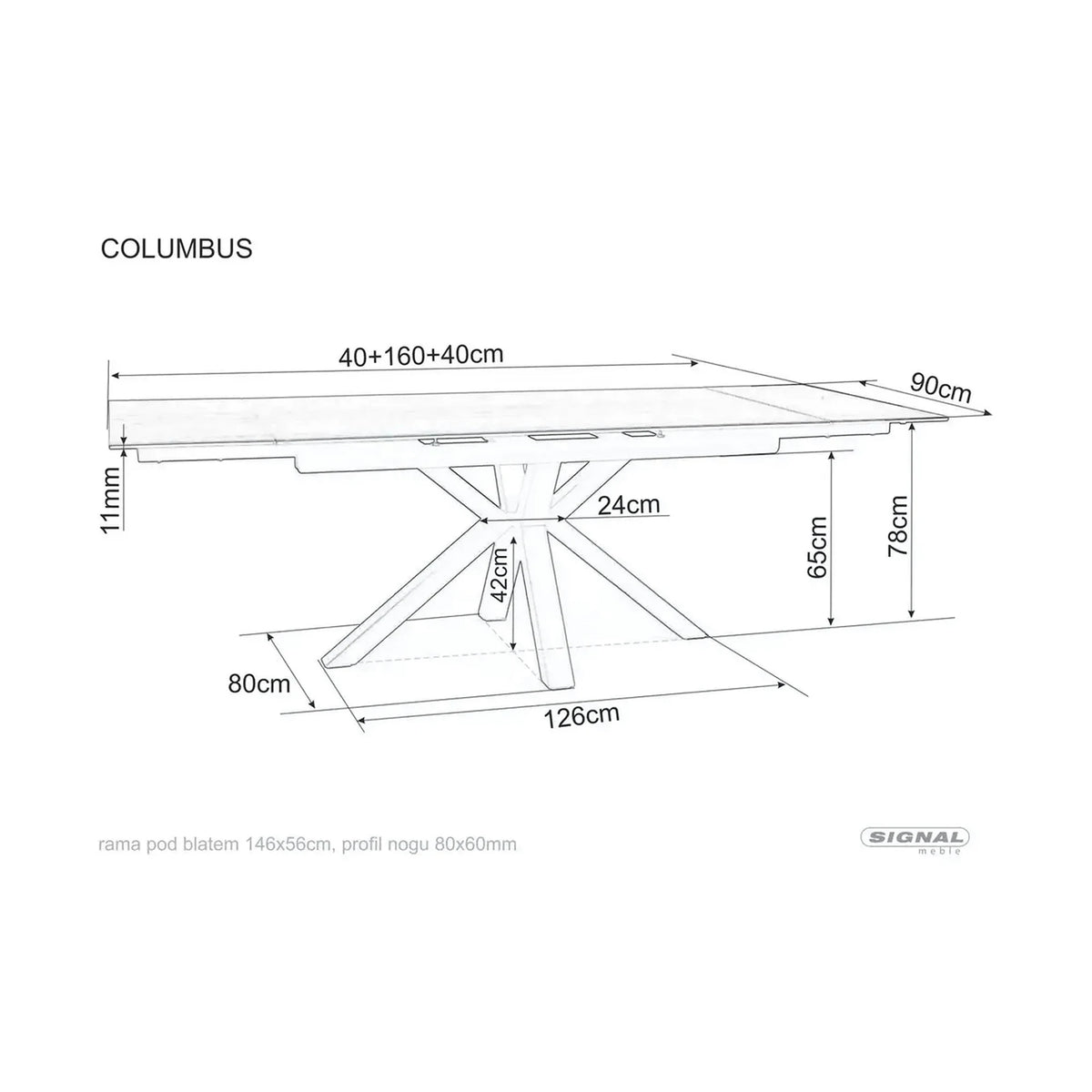 Masa extensibila sticla securizata COLUMBUS, alb cu efect de marmura/negru, sticla/ceramica/metal, 160/240x90x76 cm