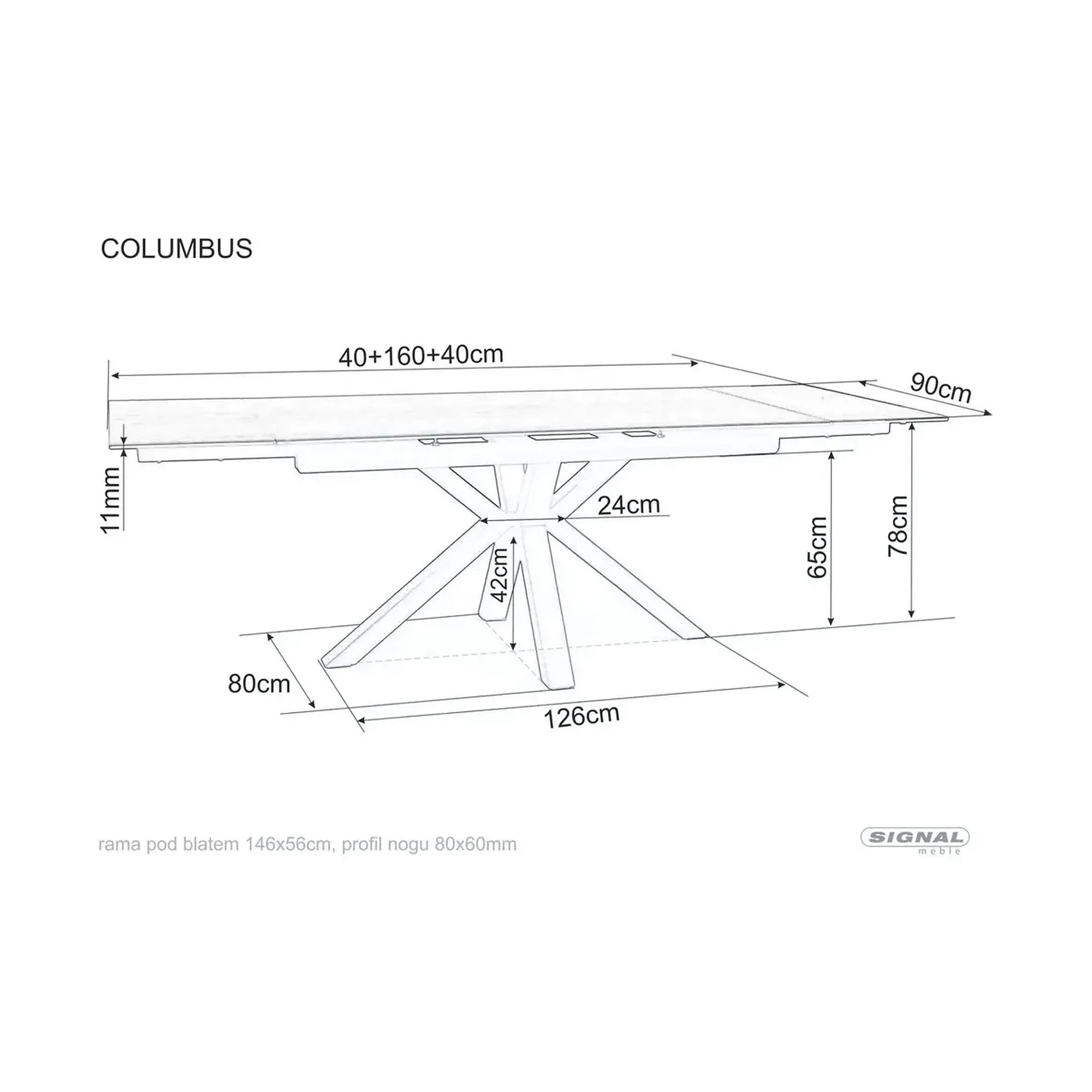Masa extensibila sticla securizata COLUMBUS, alb cu efect de marmura/negru, sticla/ceramica/metal, 160/240x90x76 cm