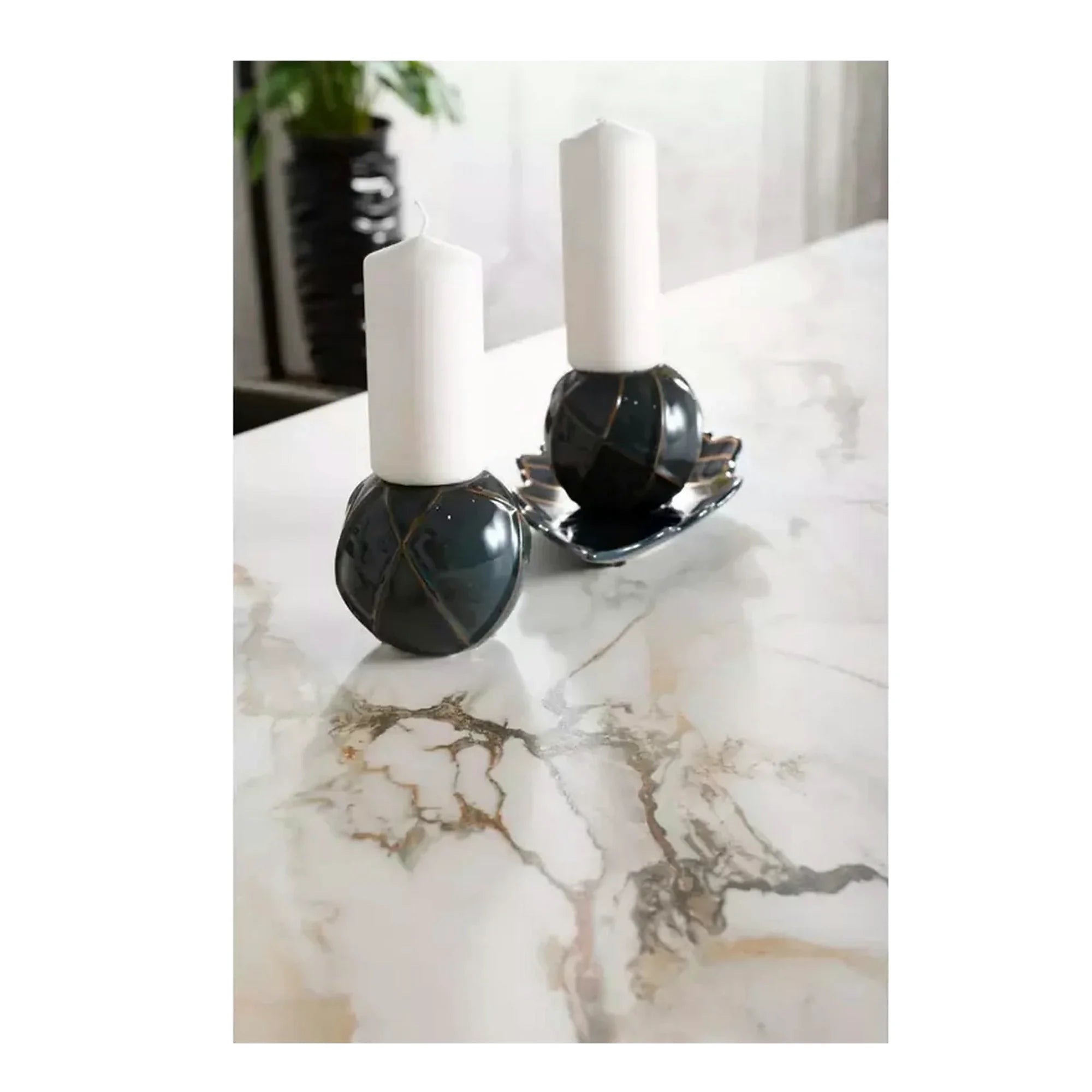 Masa extensibila sticla securizata COLUMBUS, alb cu efect de marmura/negru, sticla/ceramica/metal, 160/240x90x76 cm