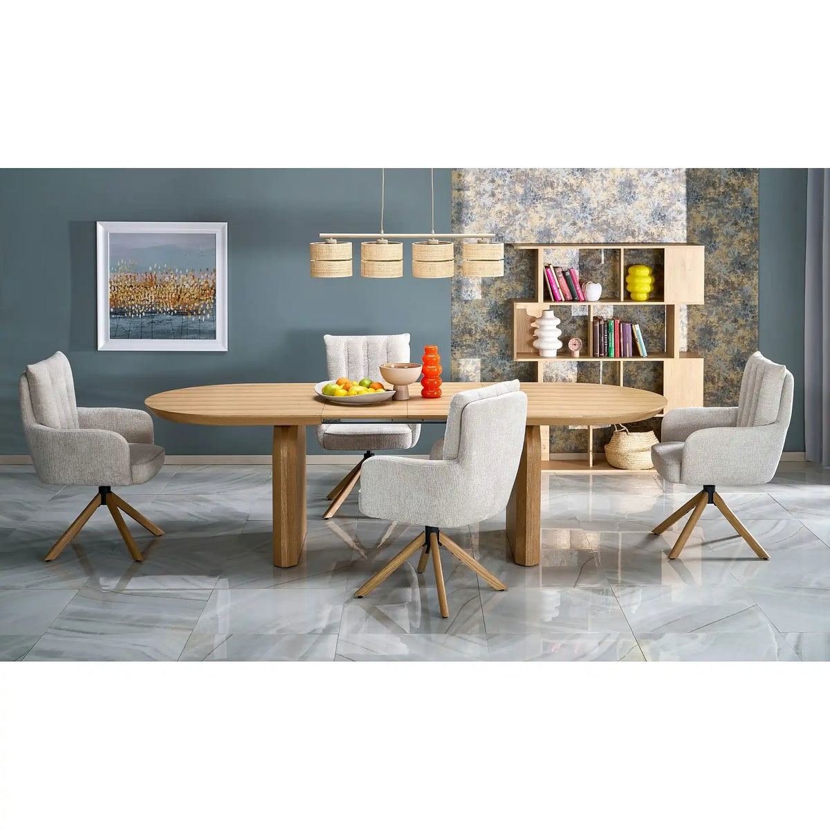 Masa extensibila SUNSET, stejar natural, 180/260x100x76 cm