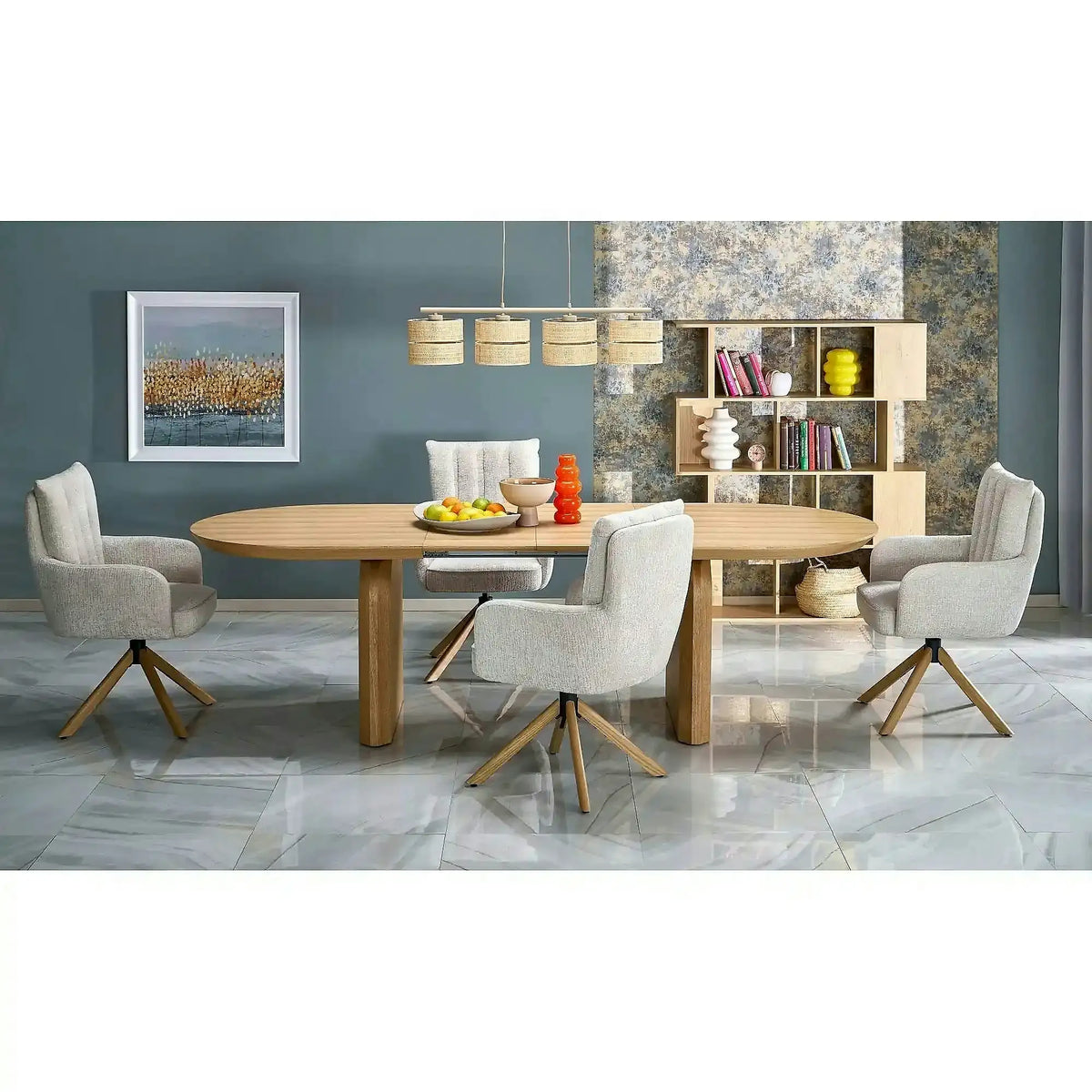 Masa extensibila SUNSET, stejar natural, 180/260x100x76 cm