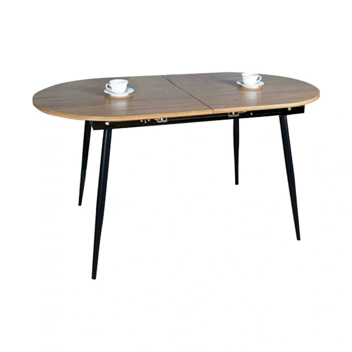 Masa extensibila TAMERON, stejar inchis/negru, 150/190x80x75 cm
