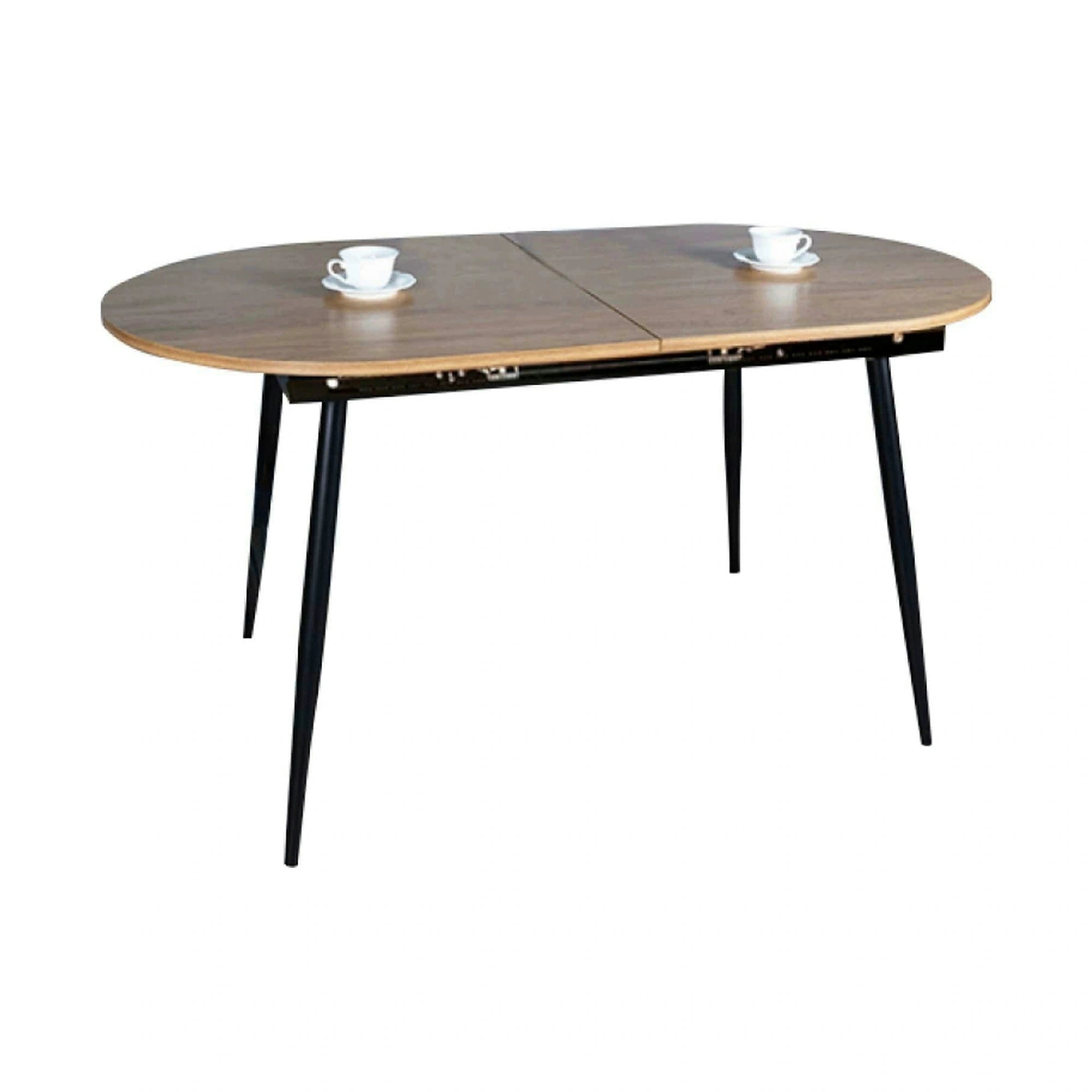 Masa extensibila TAMERON, stejar inchis/negru, 150/190x80x75 cm