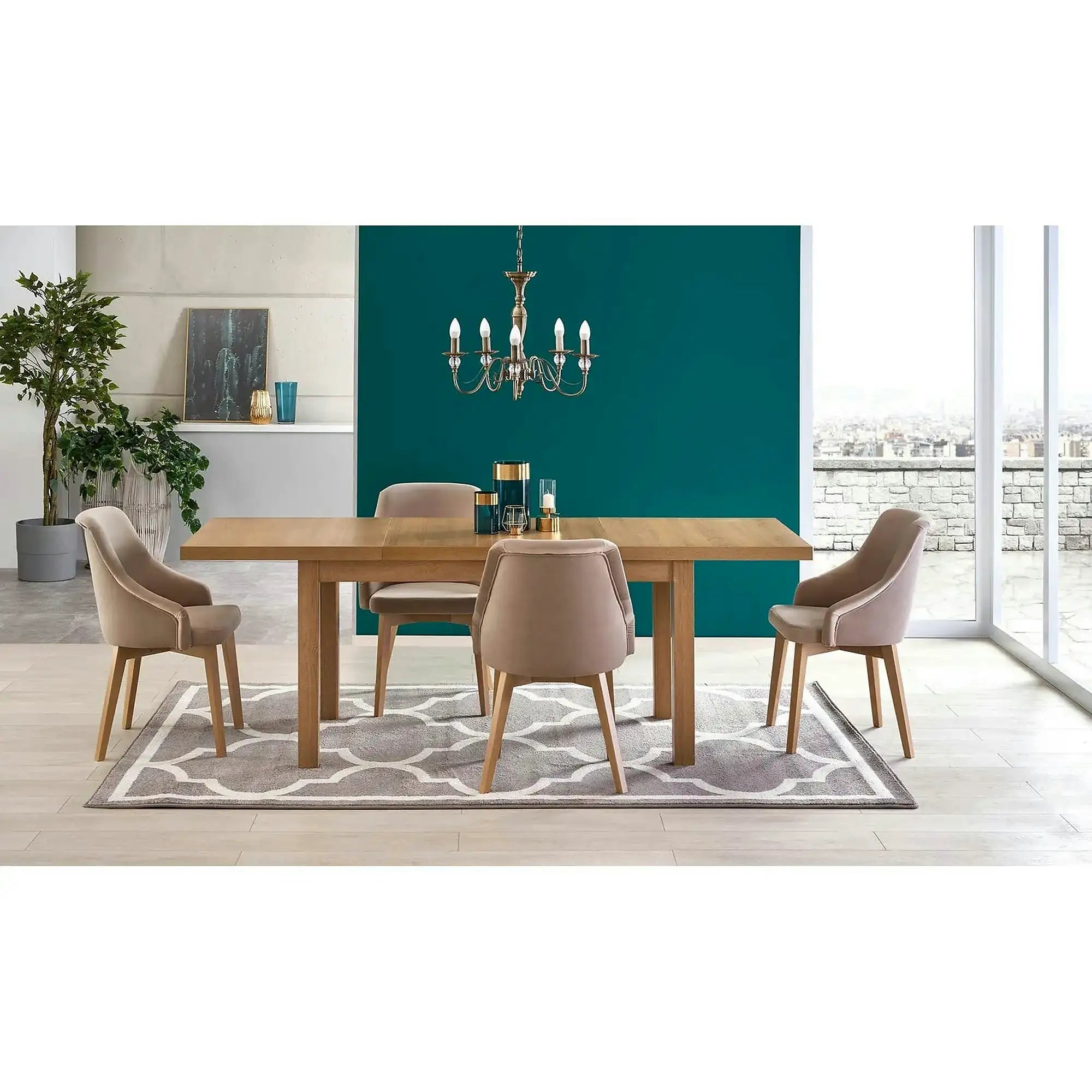 Masa extensibila TIAGO 2, stejar craft, PAL, 140/220x80x79 cm