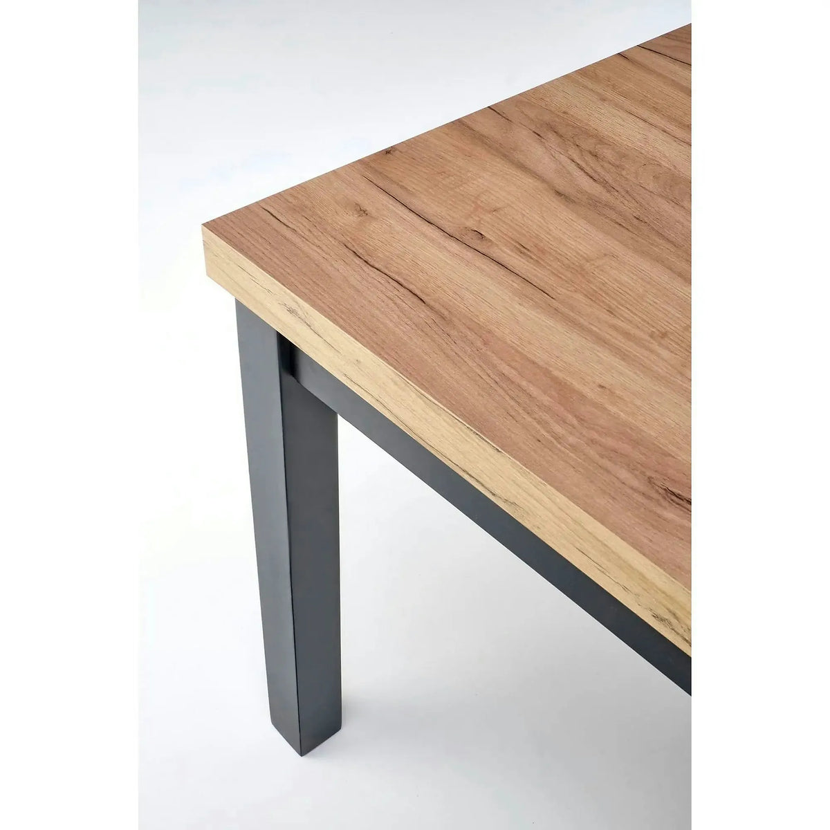 Masa extensibila TIAGO, stejar/negru, 140/220x80x76 cm