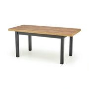 Masa extensibila TIAGO, stejar/negru, 140/220x80x76 cm