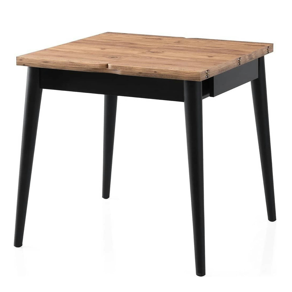 Masa extensibila TOTEM 3043, stejar/negru, PAL melaminat, 80/160x80x75 cm