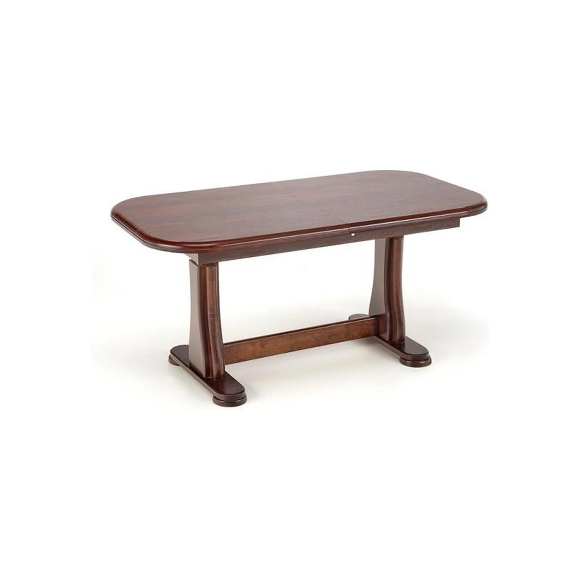 Masa extensibila TYMON 2, nuc inchis, lemn de fag, 125/164x65x60/72 cm