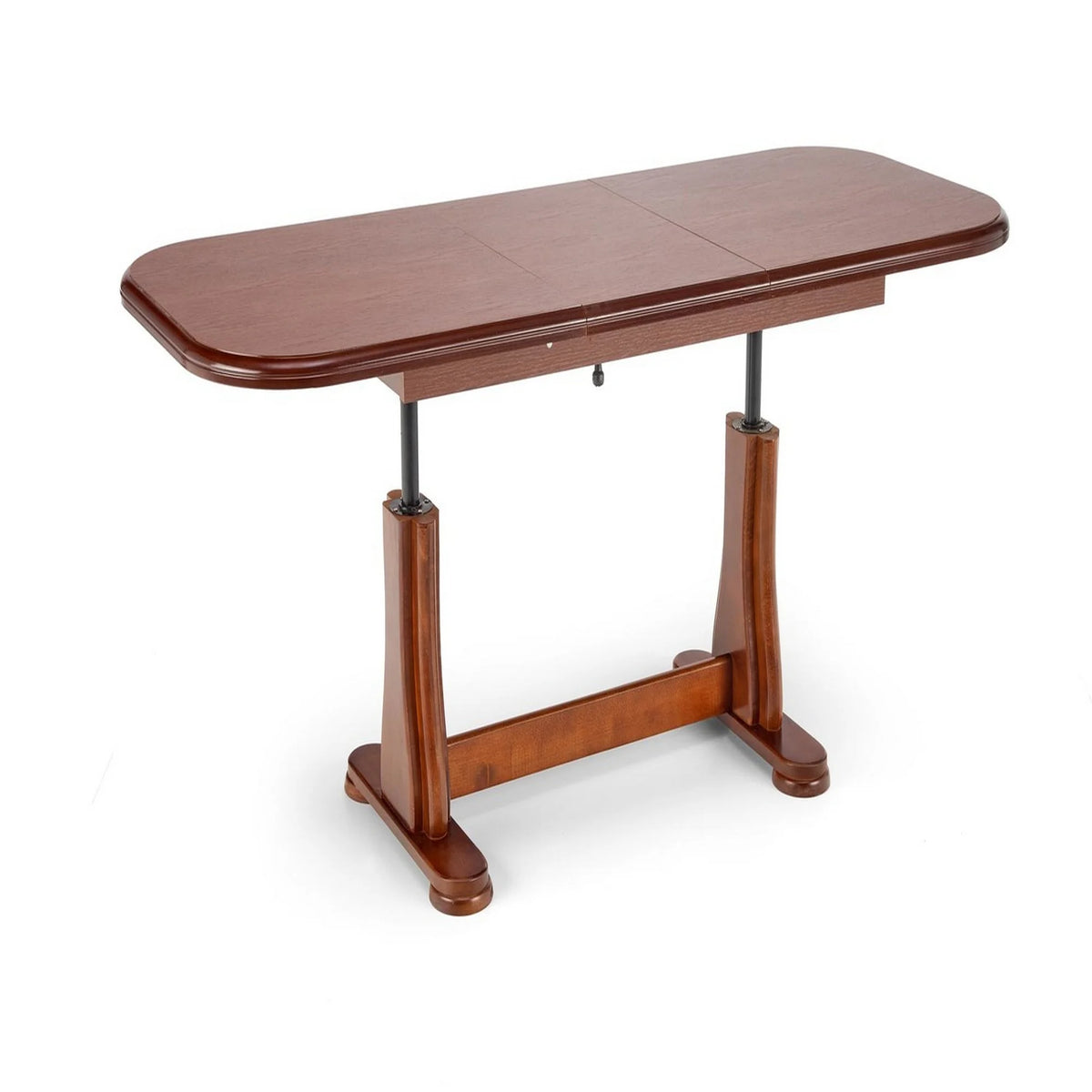 Masa extensibila TYMON, nuc, lemn de fag, 125/164x65x60/72 cm