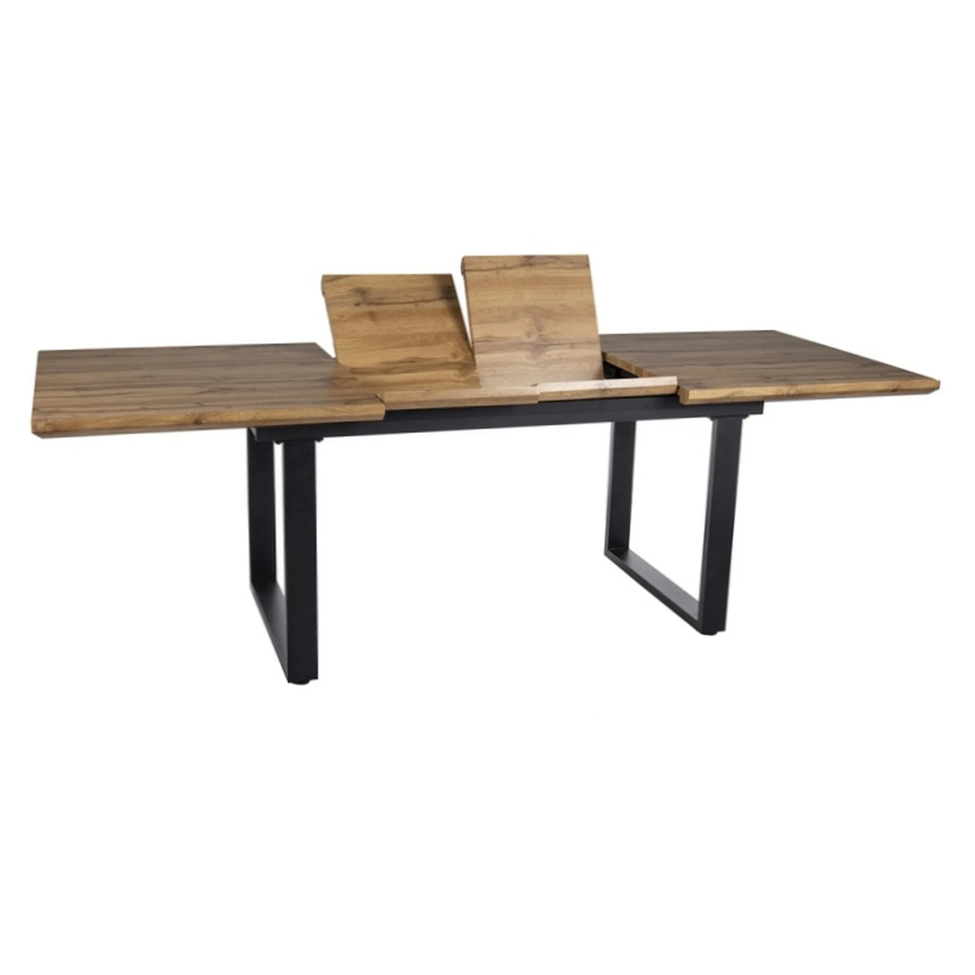 Masa extensibila UMBERTO II, stejar/negru, 160/240x90x76 cm