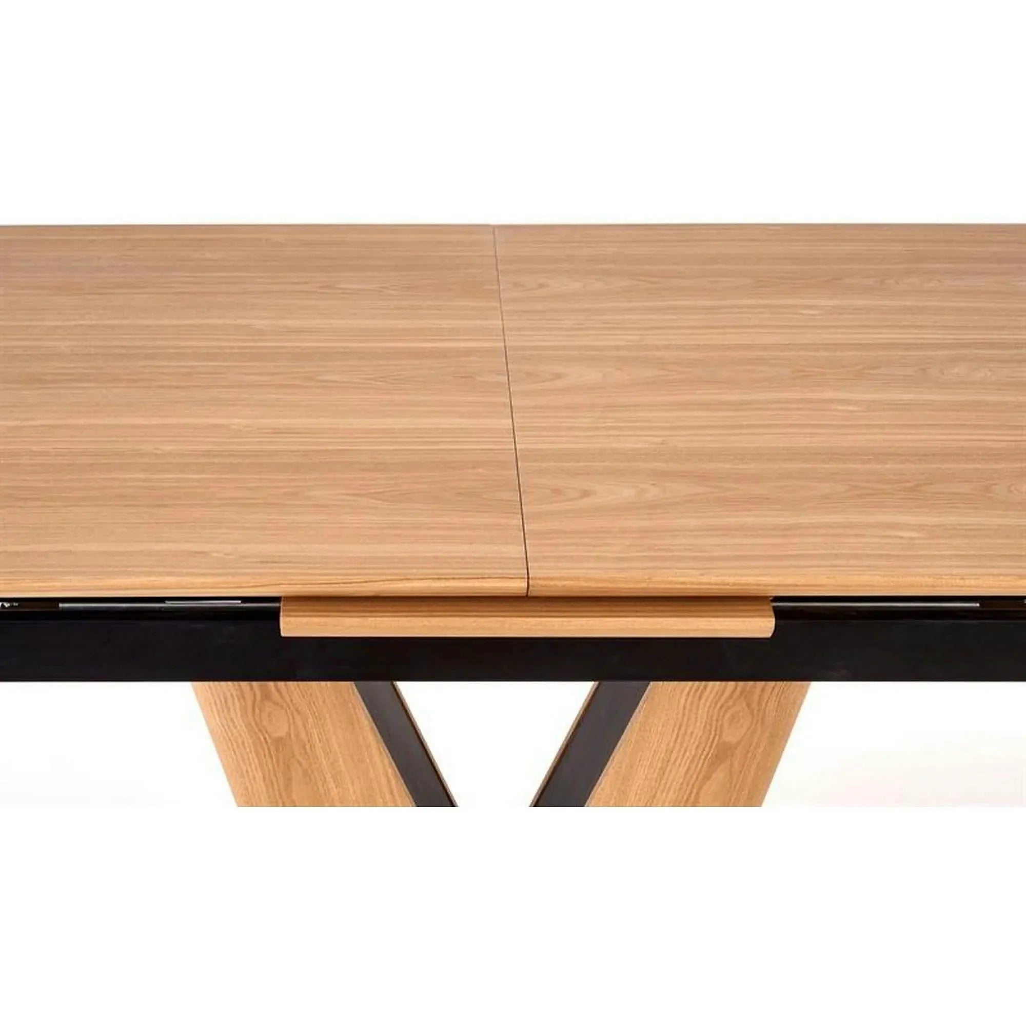 Masa extensibila UMBERTO, stejar/negru, 160/200x90x77 cm
