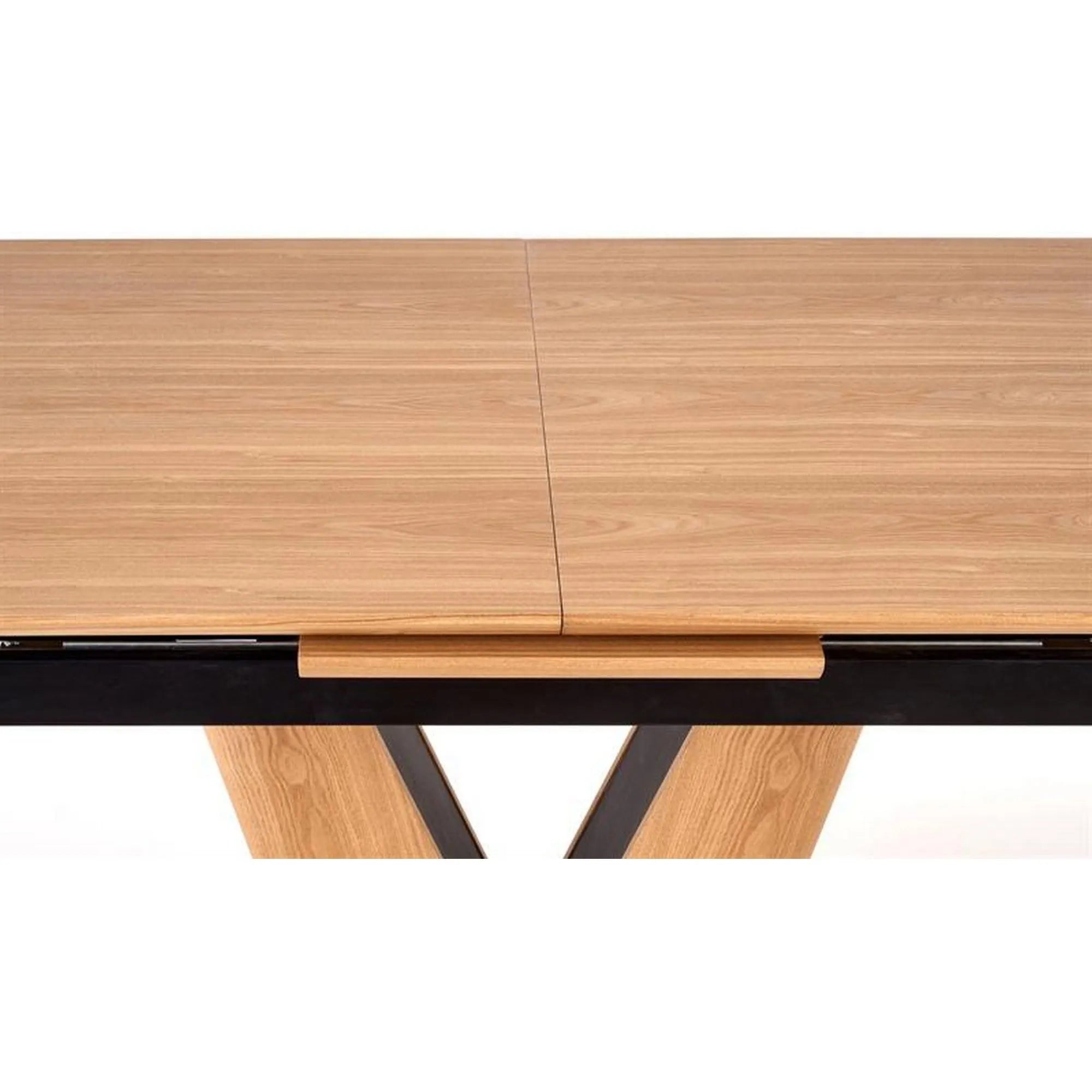 Masa extensibila UMBERTO, stejar/negru, 160/200x90x77 cm