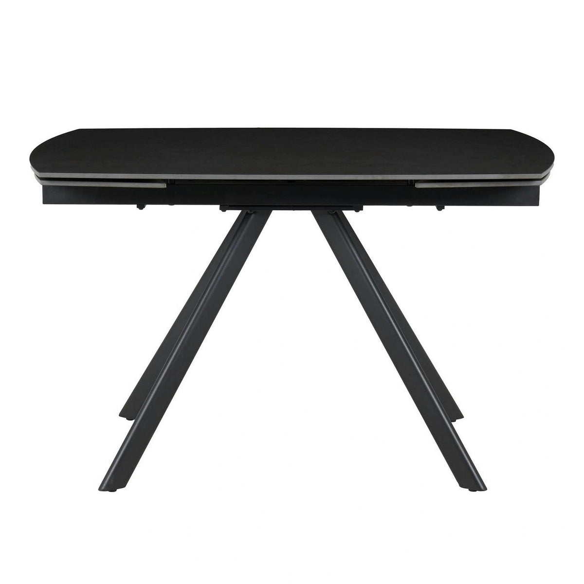 Masa extensibila URSA, negru cu efect de marmura, ceramica/metal, 125/180x80x76 cm