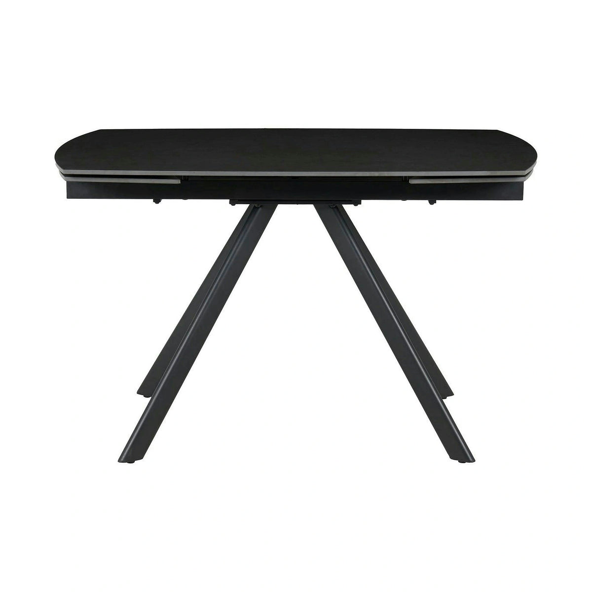 Masa extensibila URSA, negru cu efect de marmura, ceramica/metal, 125/180x80x76 cm