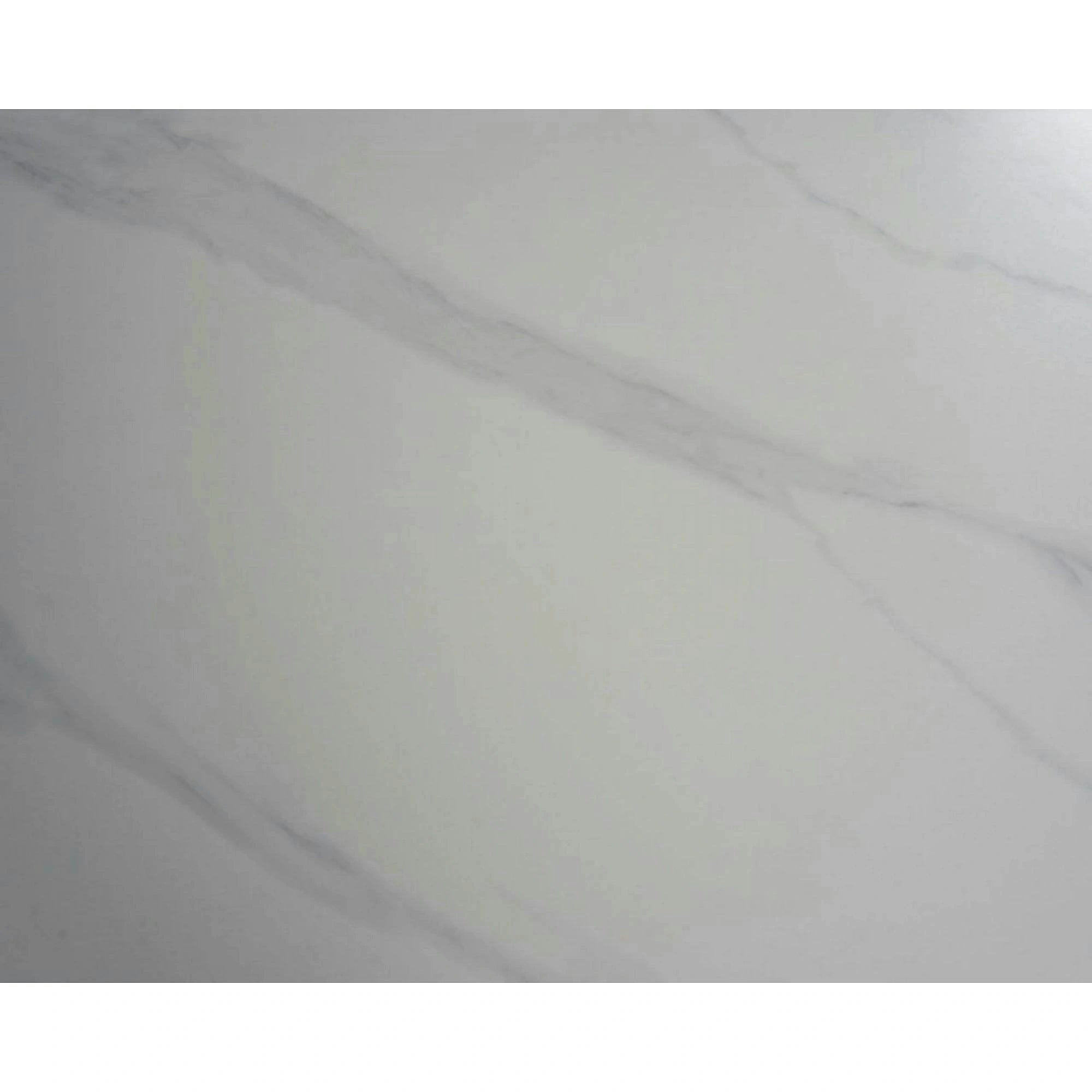 Masa extensibila VELA, alb cu efect de marmura/negru, ceramica/metal, 110/170x75x76 cm