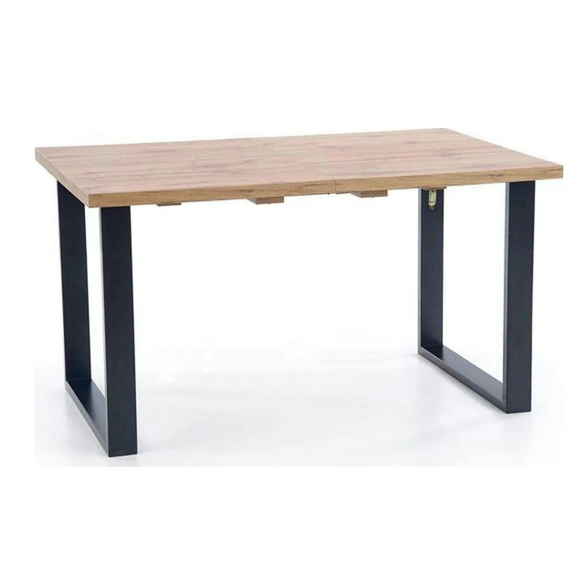 Masa extensibila VENOM, stejar wotan/negru, PAL/otel, 160-210x90x74 cm