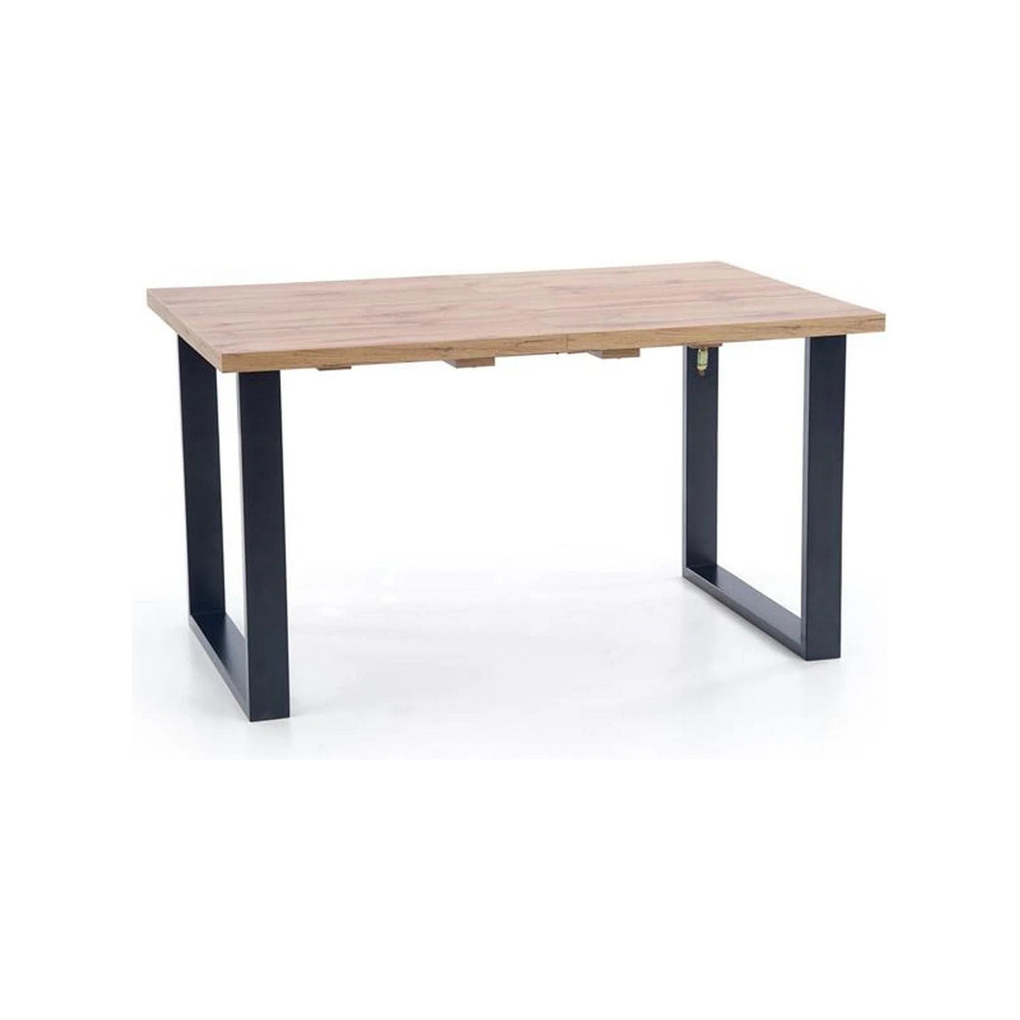 Masa extensibila VENOM, stejar wotan/negru, PAL/otel, 160-210x90x74 cm