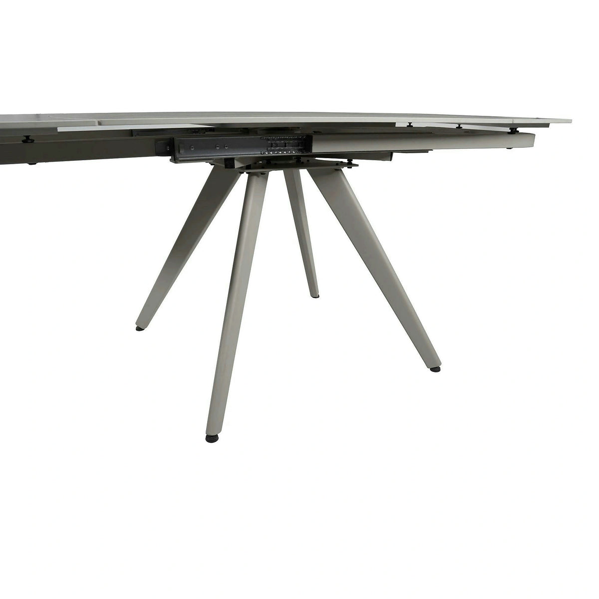 Masa extensibila VIGO, grej cu efect de piatra, ceramica/metal, 120/180x80x77 cm