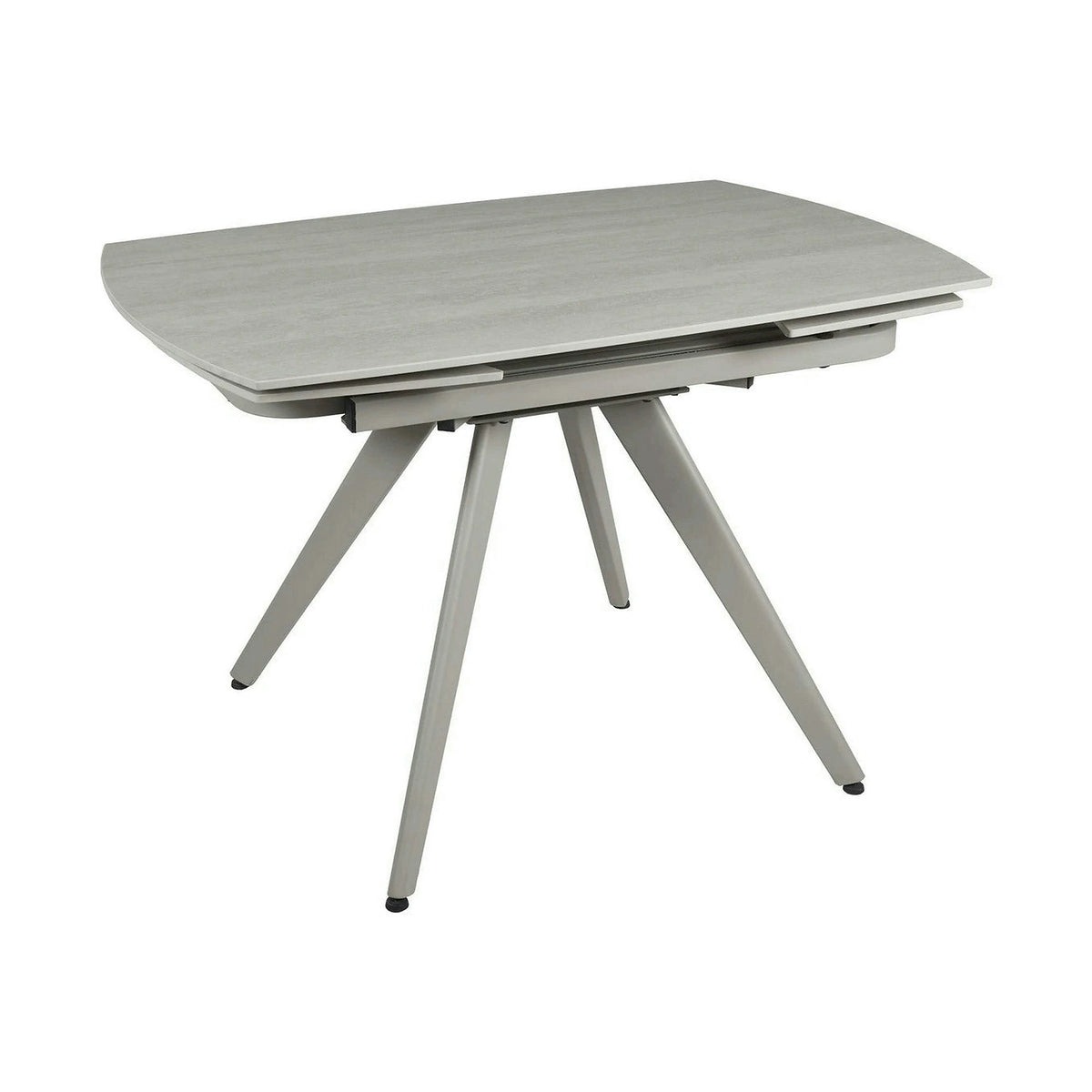 Masa extensibila VIGO, grej cu efect de piatra, ceramica/metal, 120/180x80x77 cm