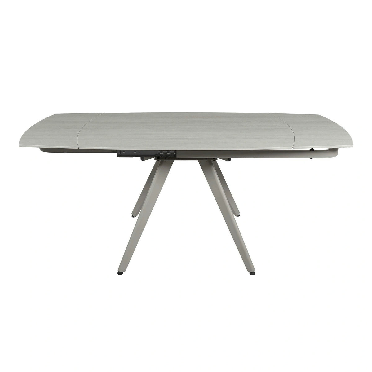 Masa extensibila VIGO, grej cu efect de piatra, ceramica/metal, 120/180x80x77 cm
