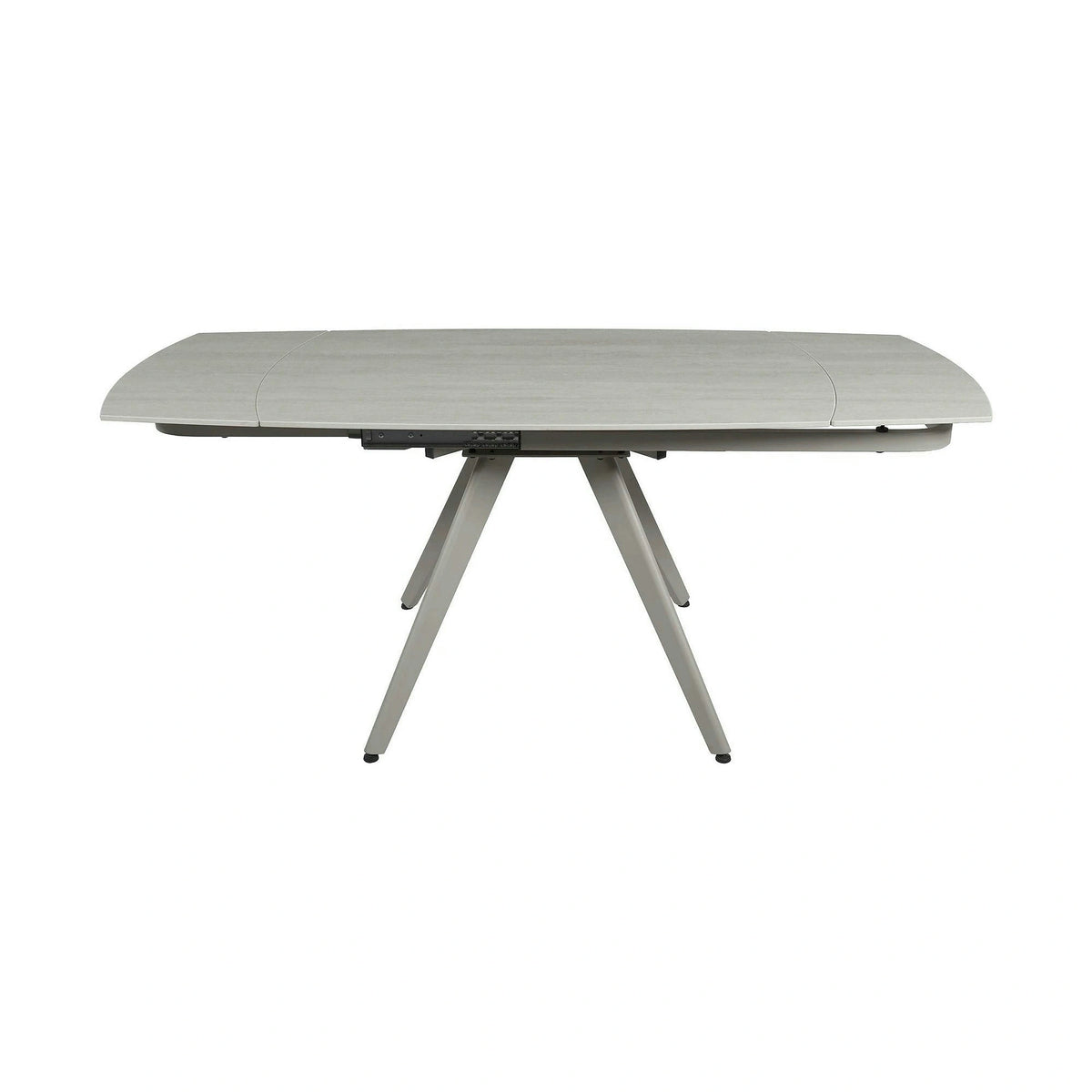 Masa extensibila VIGO, grej cu efect de piatra, ceramica/metal, 120/180x80x77 cm