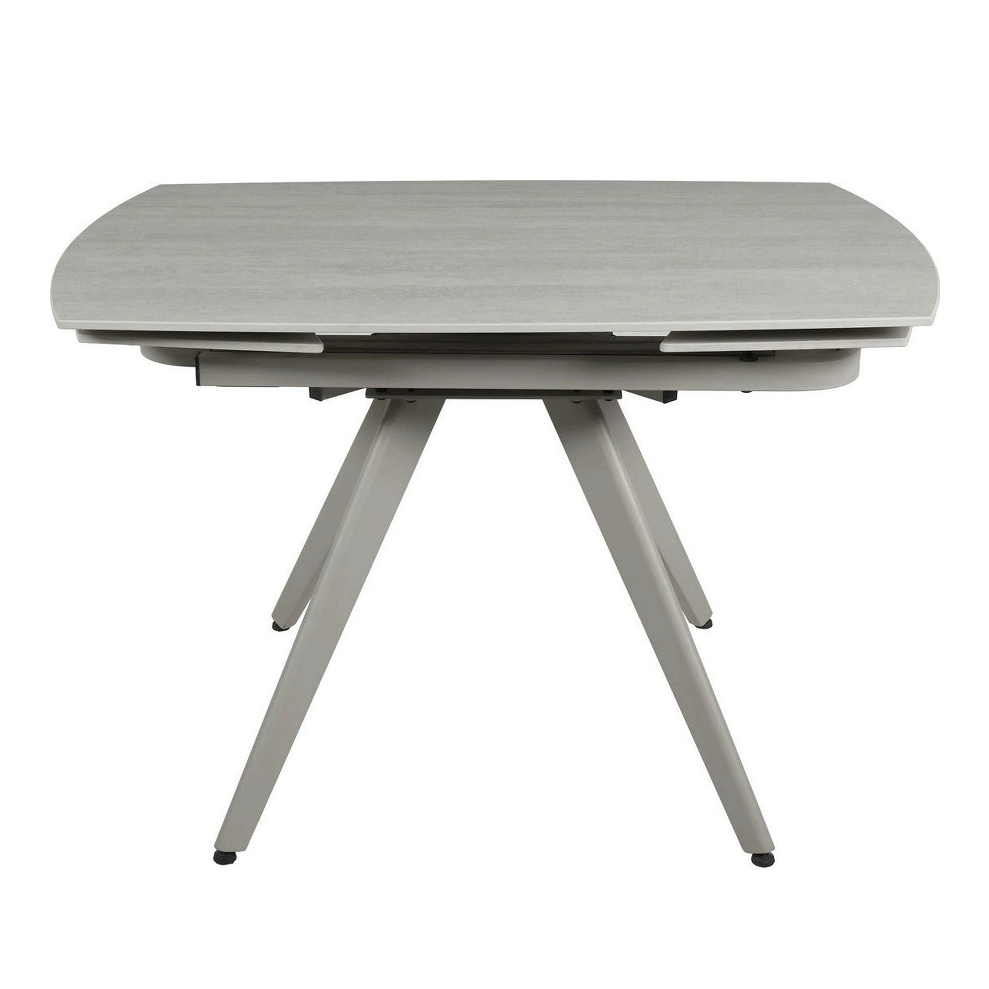 Masa extensibila VIGO, grej cu efect de piatra, ceramica/metal, 120/180x80x77 cm