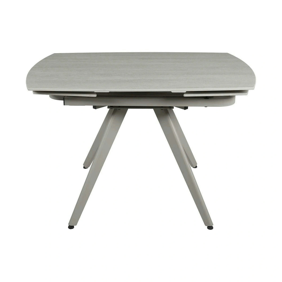 Masa extensibila VIGO, grej cu efect de piatra, ceramica/metal, 120/180x80x77 cm