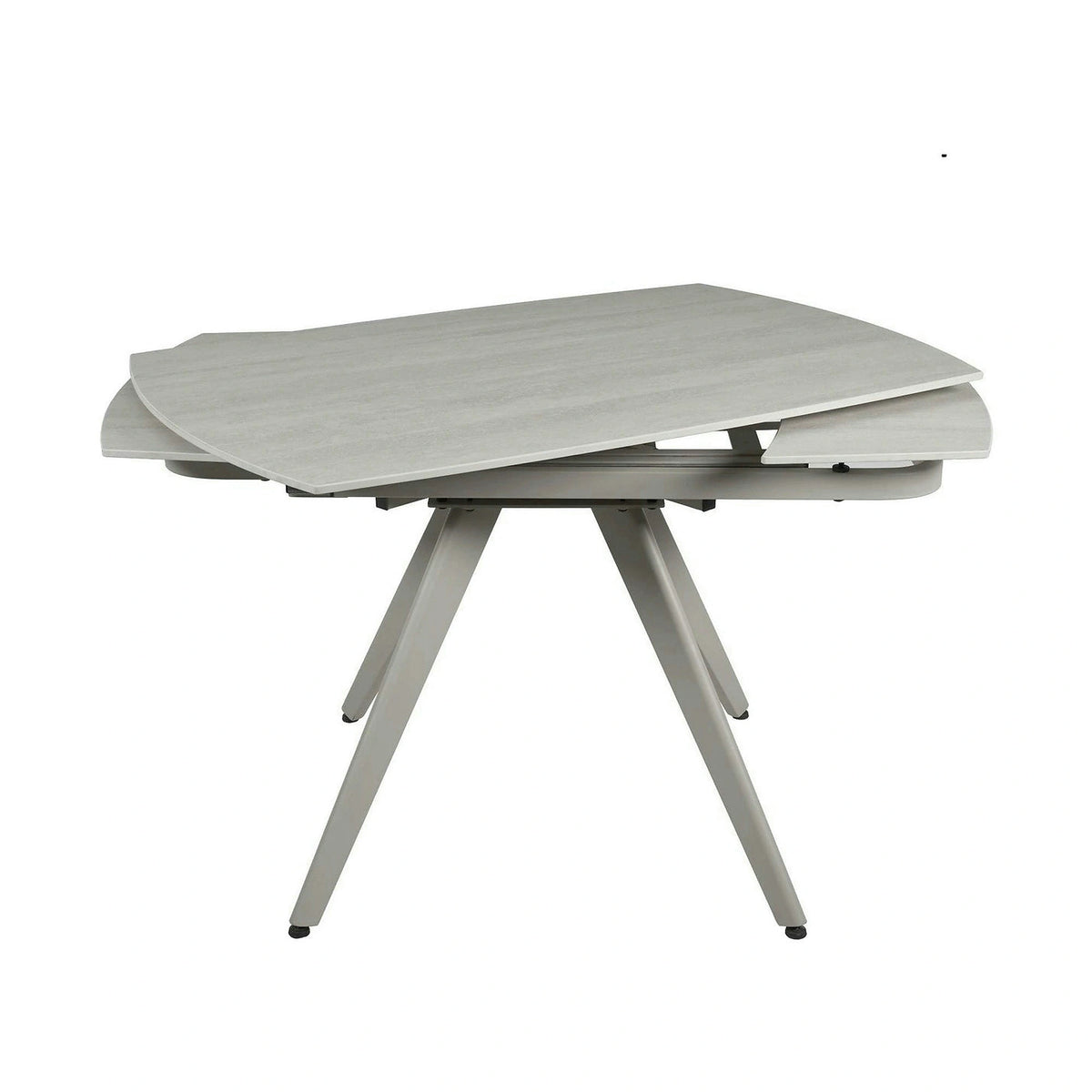 Masa extensibila VIGO, grej cu efect de piatra, ceramica/metal, 120/180x80x77 cm