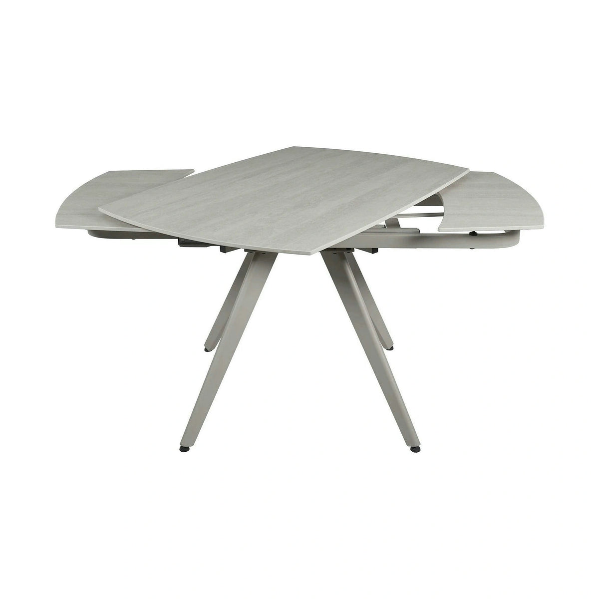 Masa extensibila VIGO, grej cu efect de piatra, ceramica/metal, 120/180x80x77 cm