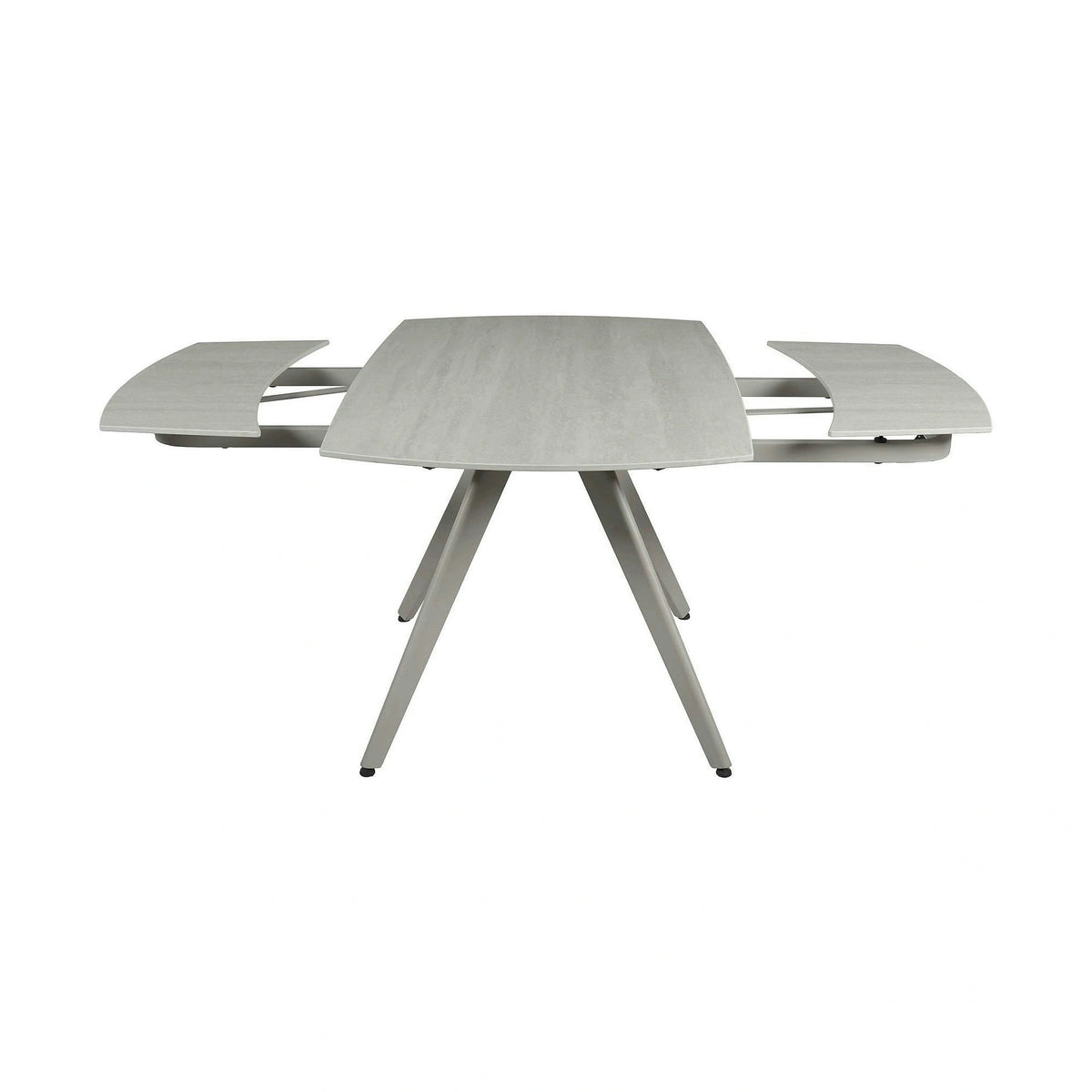 Masa extensibila VIGO, grej cu efect de piatra, ceramica/metal, 120/180x80x77 cm
