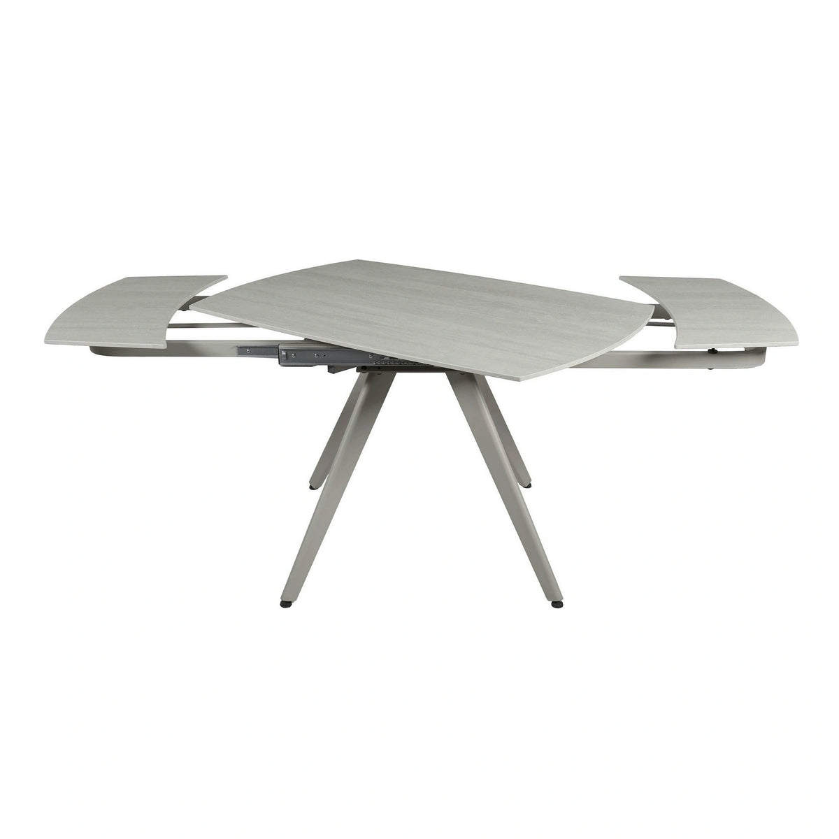 Masa extensibila VIGO, grej cu efect de piatra, ceramica/metal, 120/180x80x77 cm