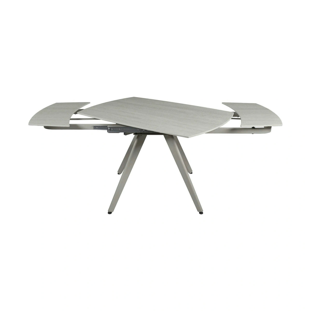 Masa extensibila VIGO, grej cu efect de piatra, ceramica/metal, 120/180x80x77 cm