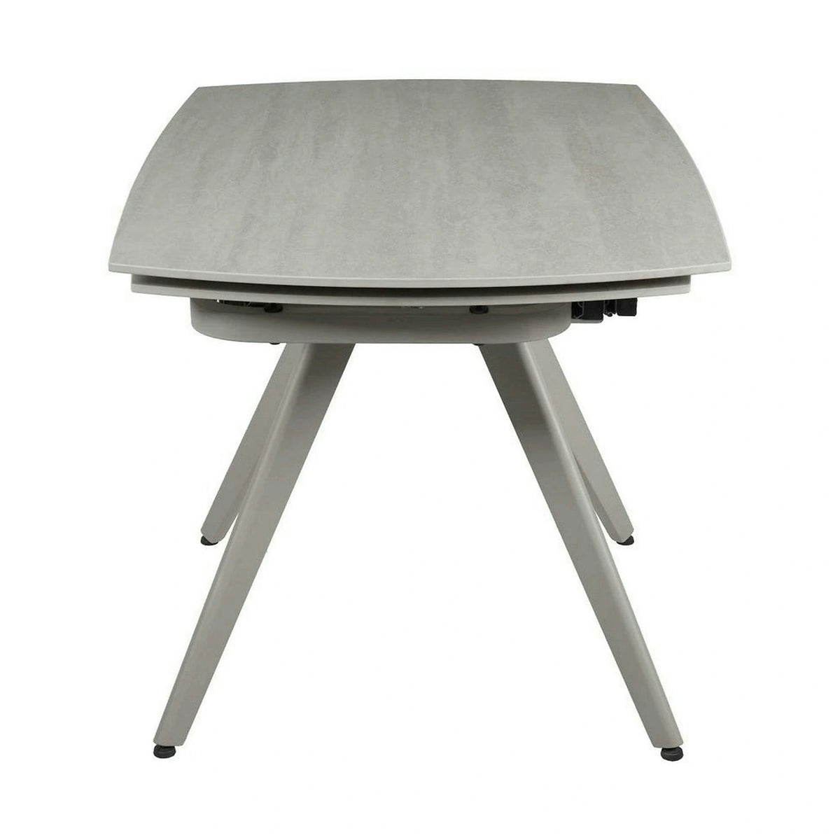 Masa extensibila VIGO, grej cu efect de piatra, ceramica/metal, 120/180x80x77 cm