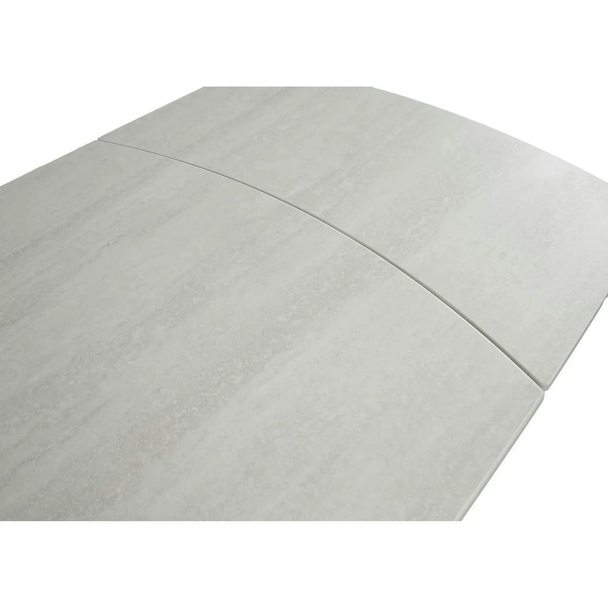 Masa extensibila VIGO, grej cu efect de piatra, ceramica/metal, 120/180x80x77 cm
