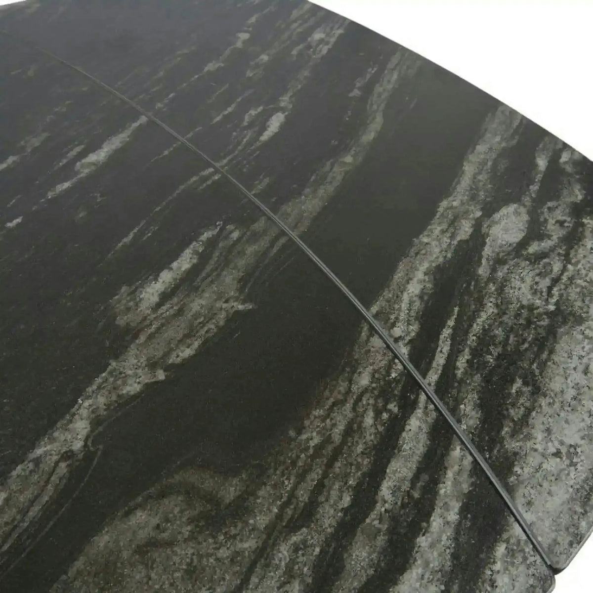 Masa extensibila VIGO, negru cu efect de marmura, ceramica/metal, 120/180x80x77 cm