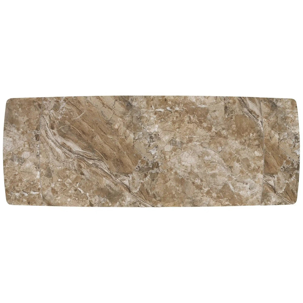 Masa extensibila VINCE, maro/negru, piatra sinterizata/metal, 180/238x90x85 cm