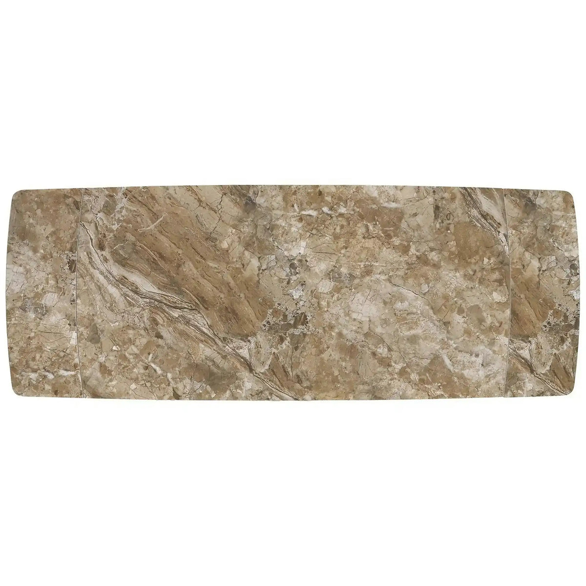 Masa extensibila VINCE, maro/negru, piatra sinterizata/metal, 180/238x90x85 cm
