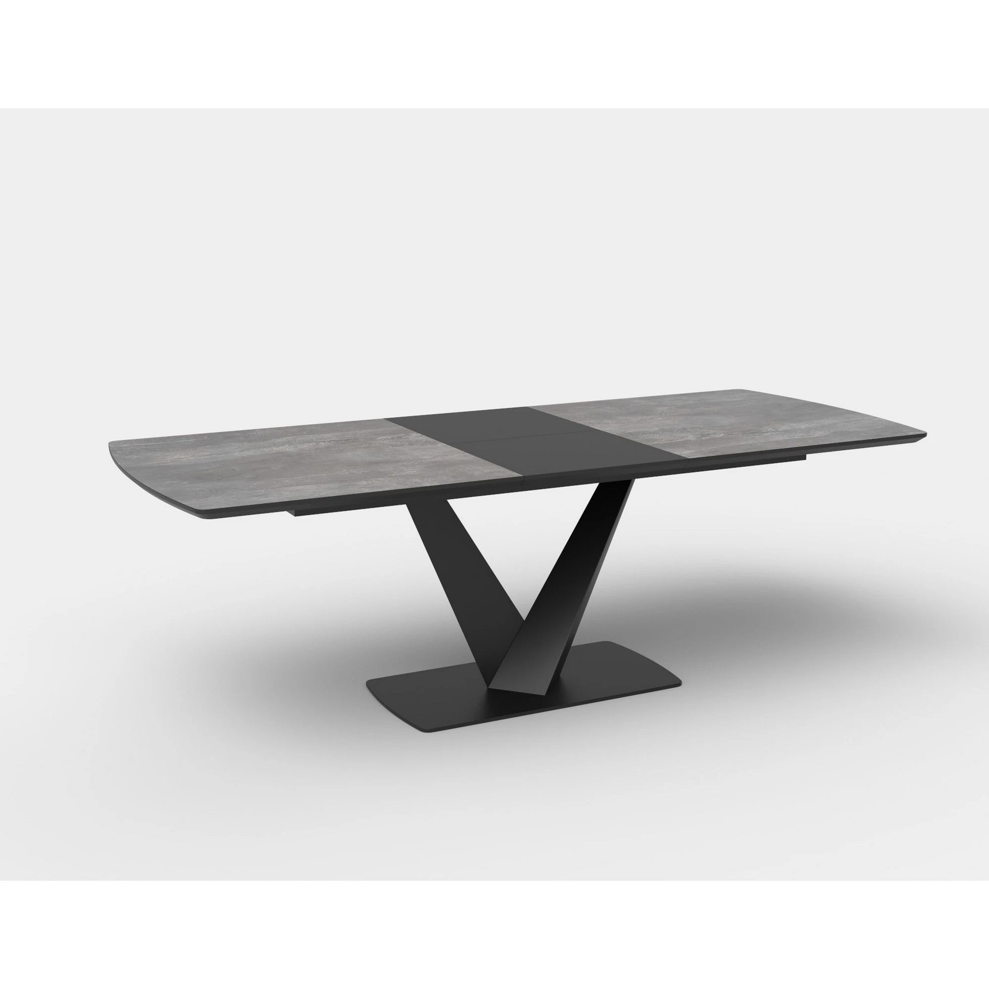 Masa extensibila VINSTON, gri inchis/negru, 180/230x95x76 cm