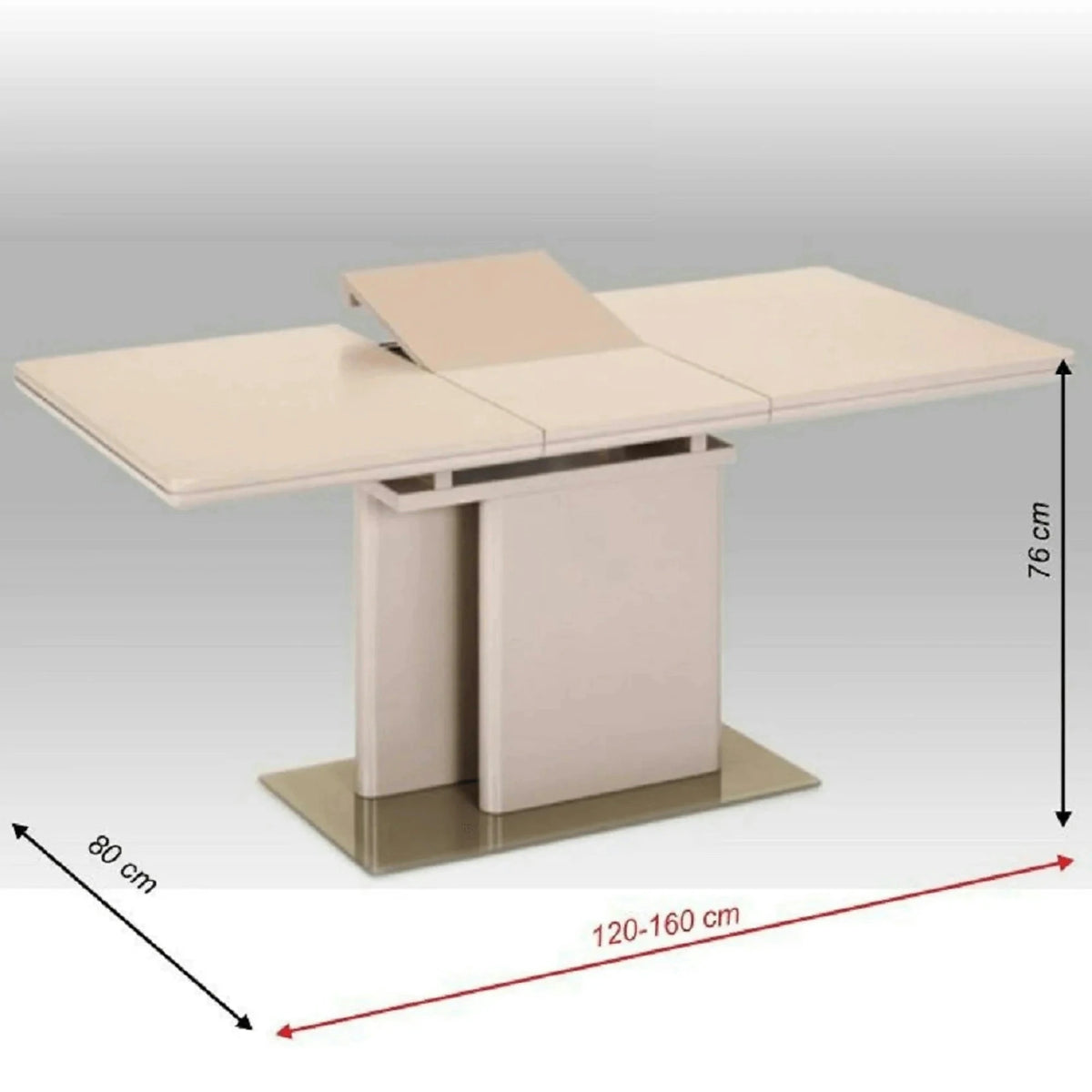 Masa extensibila VIRAT, crem, 120/160x80x76 cm