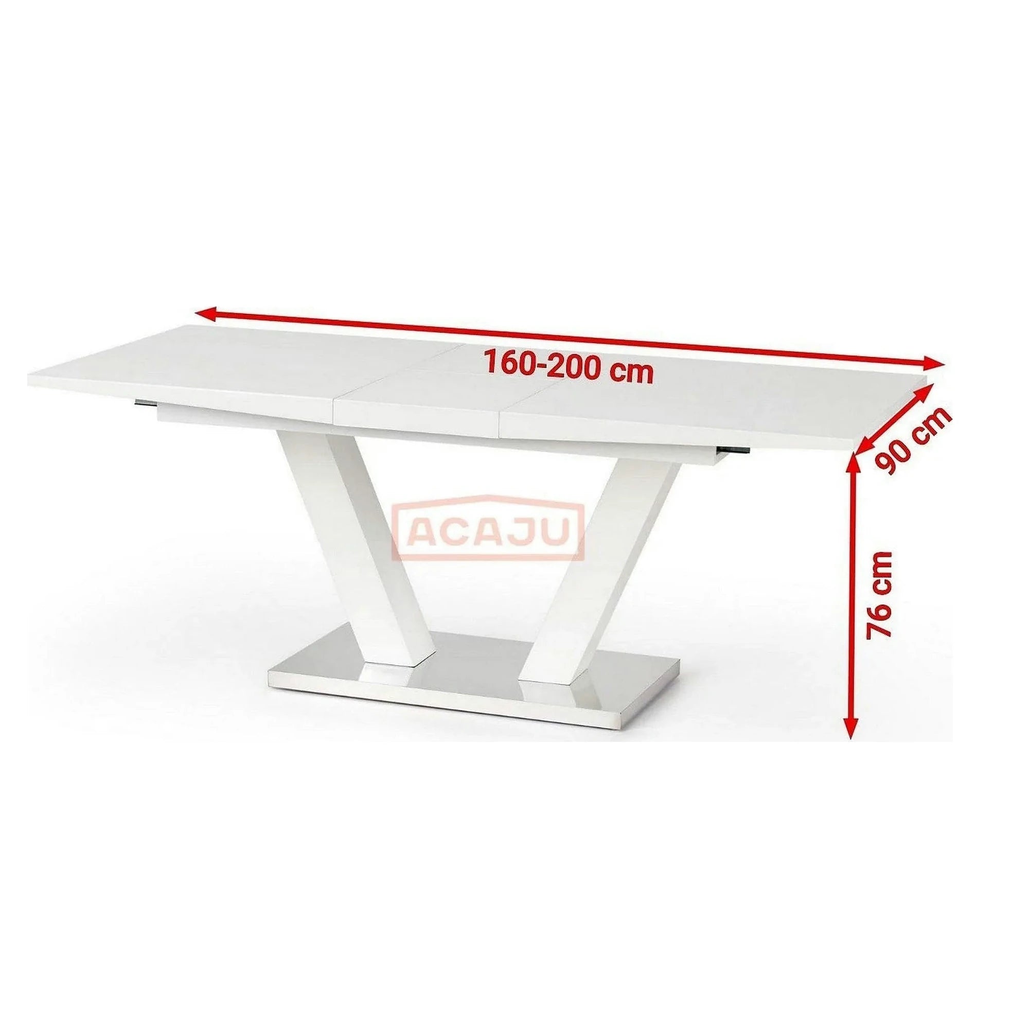 Masa extensibila VISION, alb, 160/200x90x76 cm