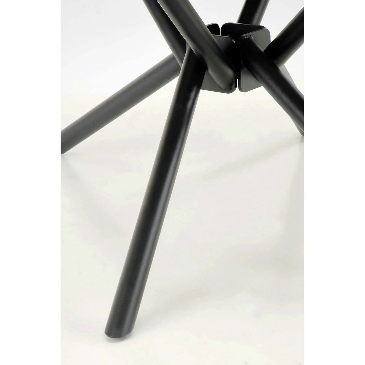 Masa extensibila VITORINO, alb cu efect de marmura/negru, piatra sinterizata/otel, 160/220x90x75 cm
