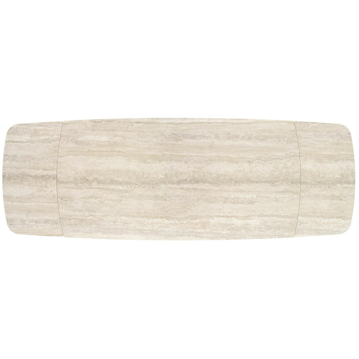 Masa extensibila VITRUS, travertin/negru, piatra sinterizata/metal, 180/260x90x76 cm