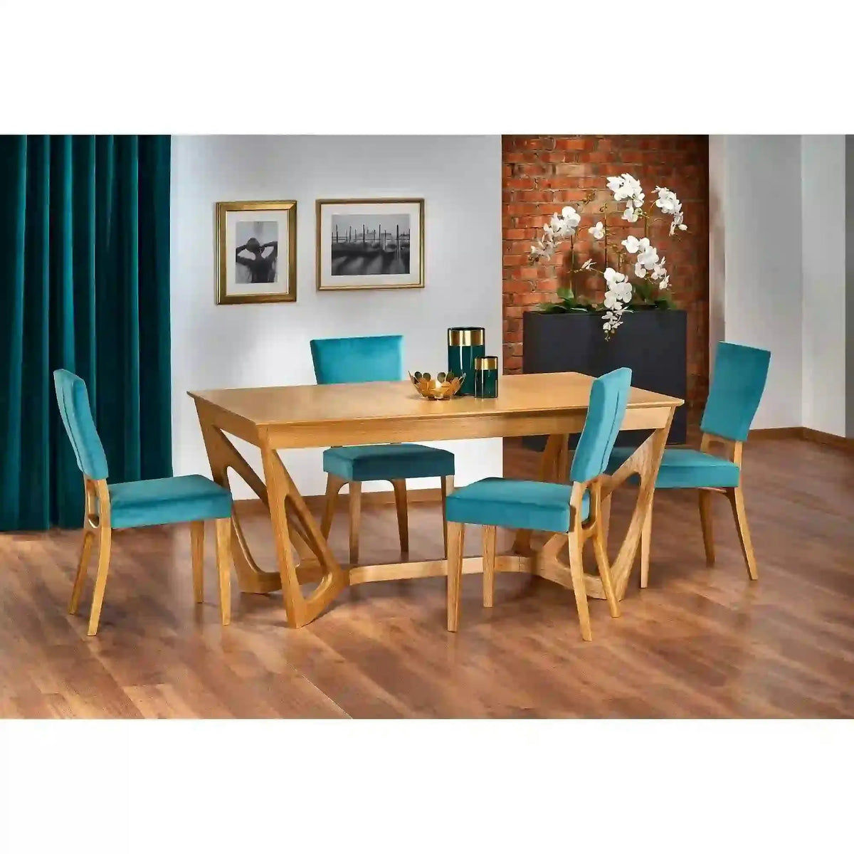 Masa extensibila WENANTY, stejar, 160/240x100x77 cm