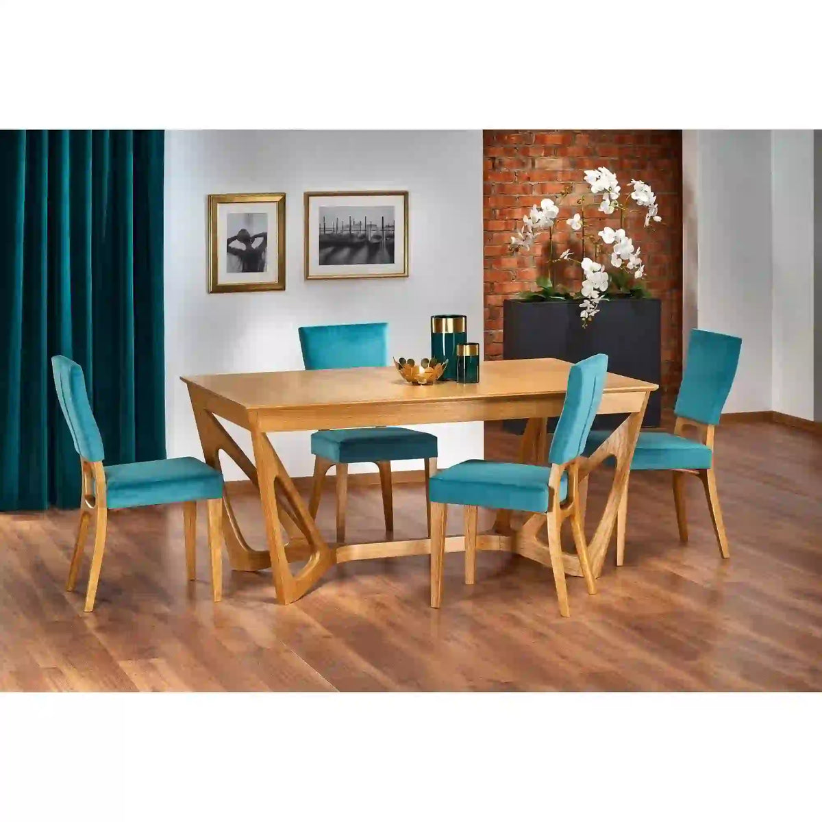 Masa extensibila WENANTY, stejar, 160/240x100x77 cm