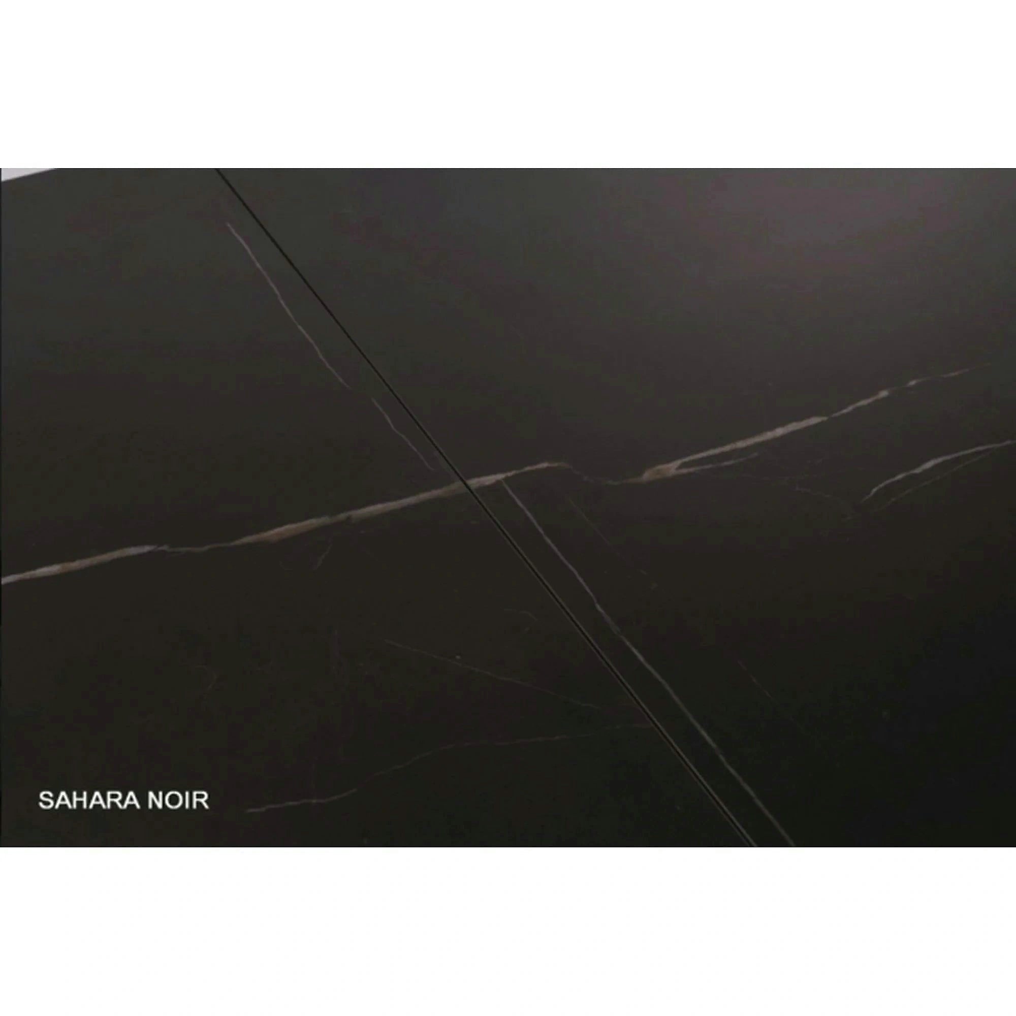 Masa extensibila WESTIN, negru, sticla/metal, 160-240x90x77 cm